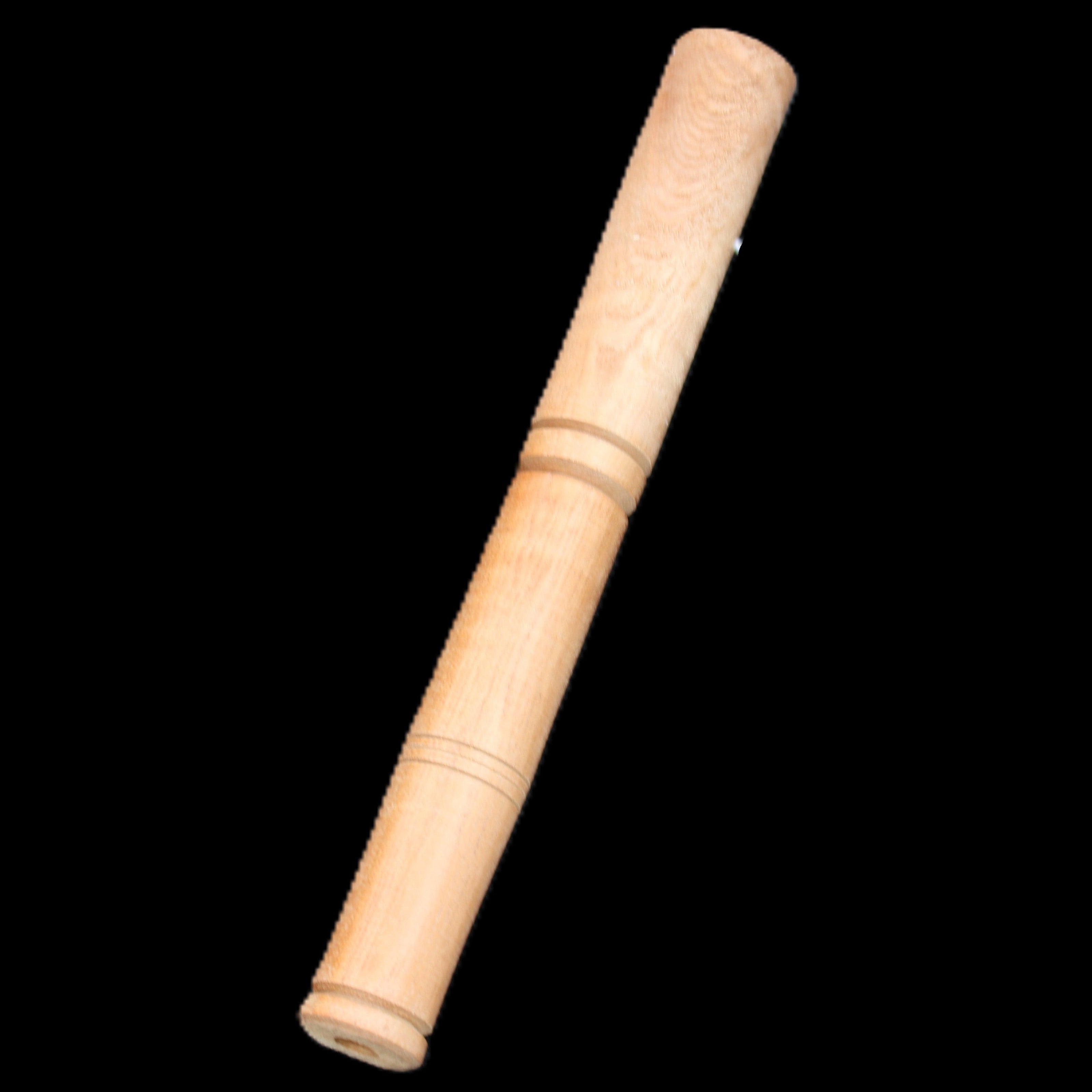 Brass Black Singing Bowl 150*80mm with wooden mallet in sunlight - Rocks and Things Store