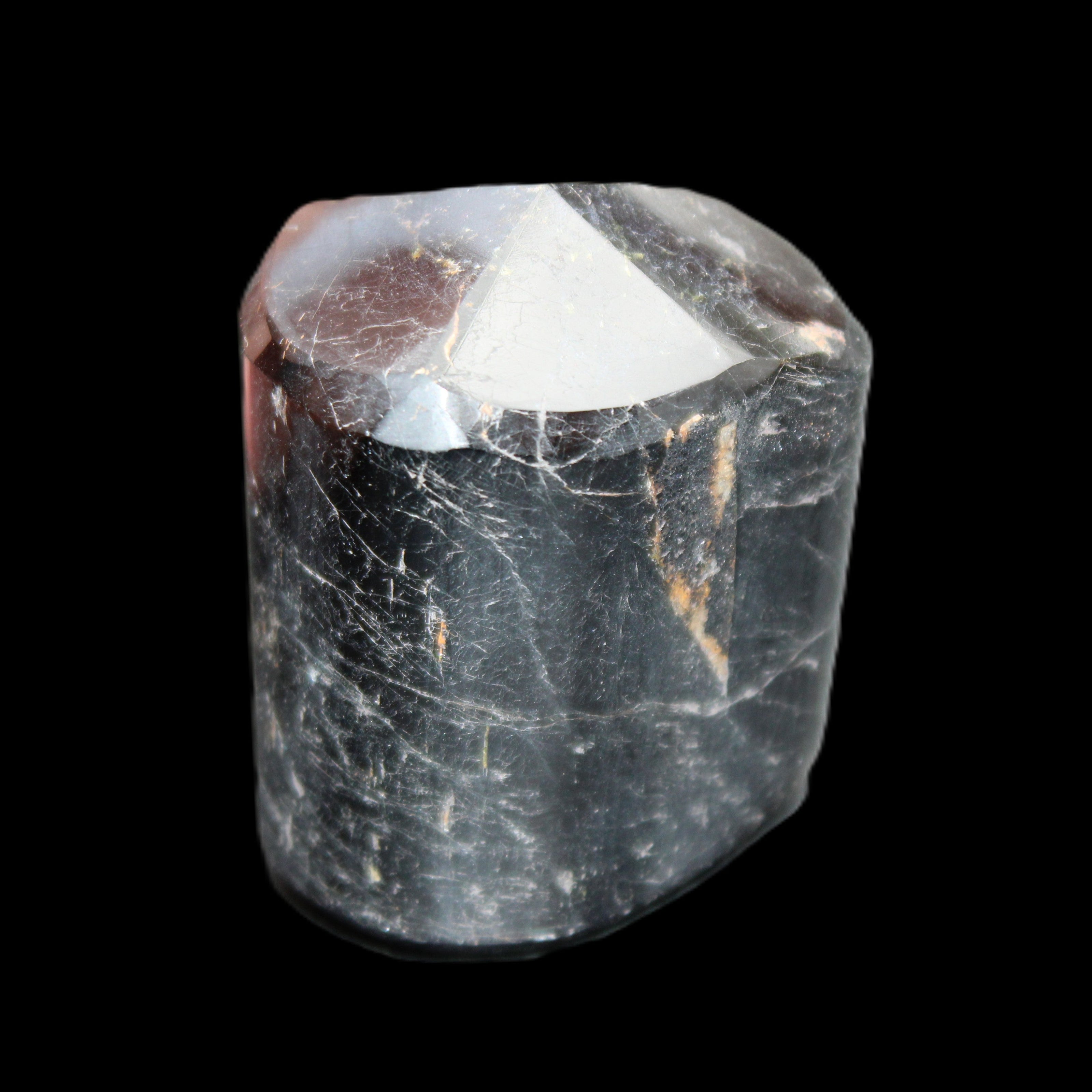 Black Tourmaline polished generator crystal 39*30*49mm 123g in sunlight - Rocks and Things Store