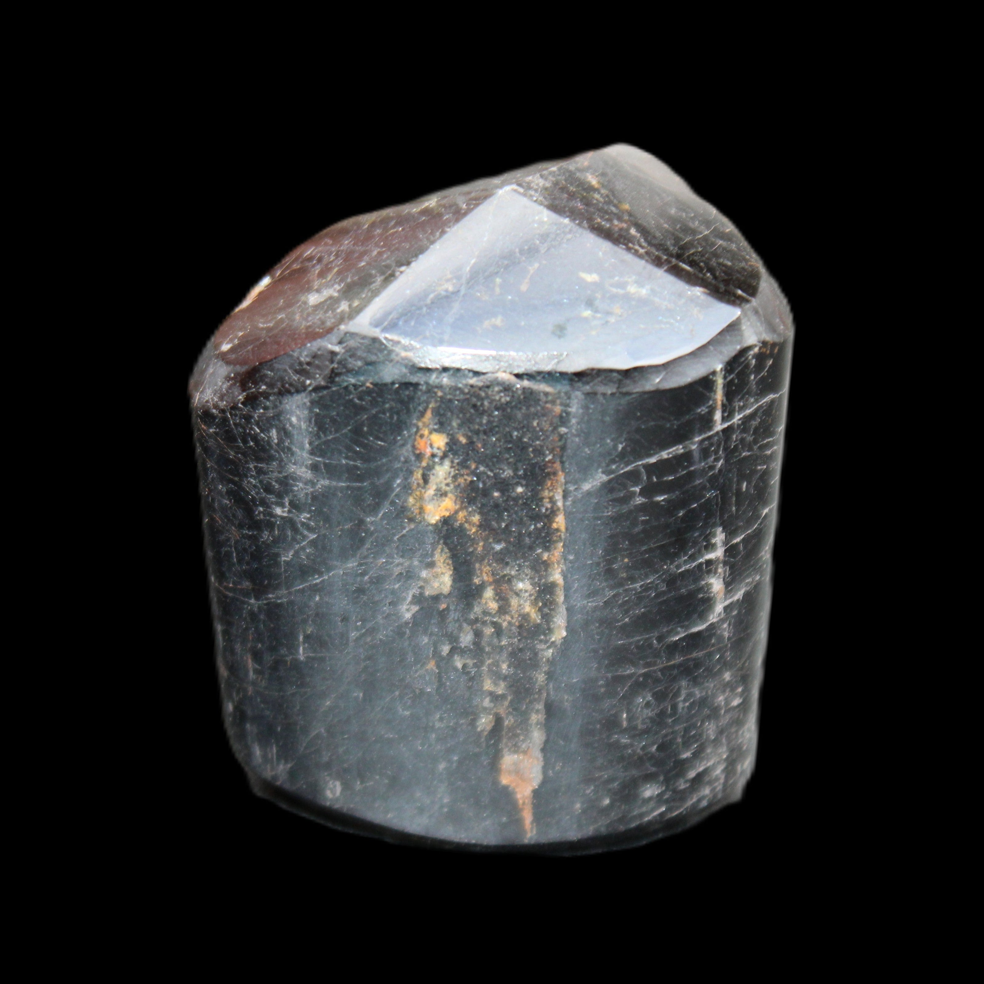 Black Tourmaline polished generator crystal 39*30*49mm 123g in sunlight - Rocks and Things Store