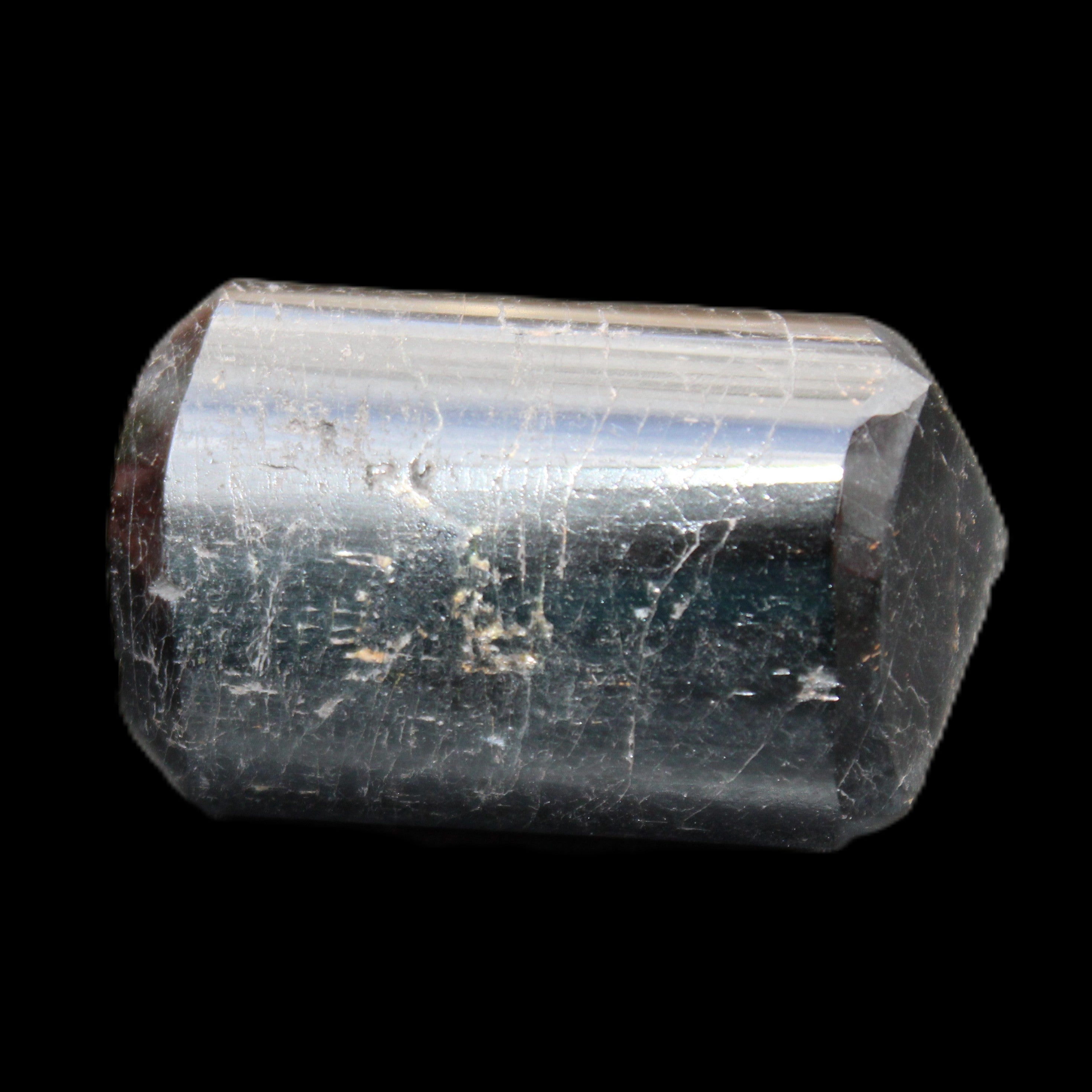 Black Tourmaline polished generator crystal 39*30*49mm 123g in sunlight - Rocks and Things Store