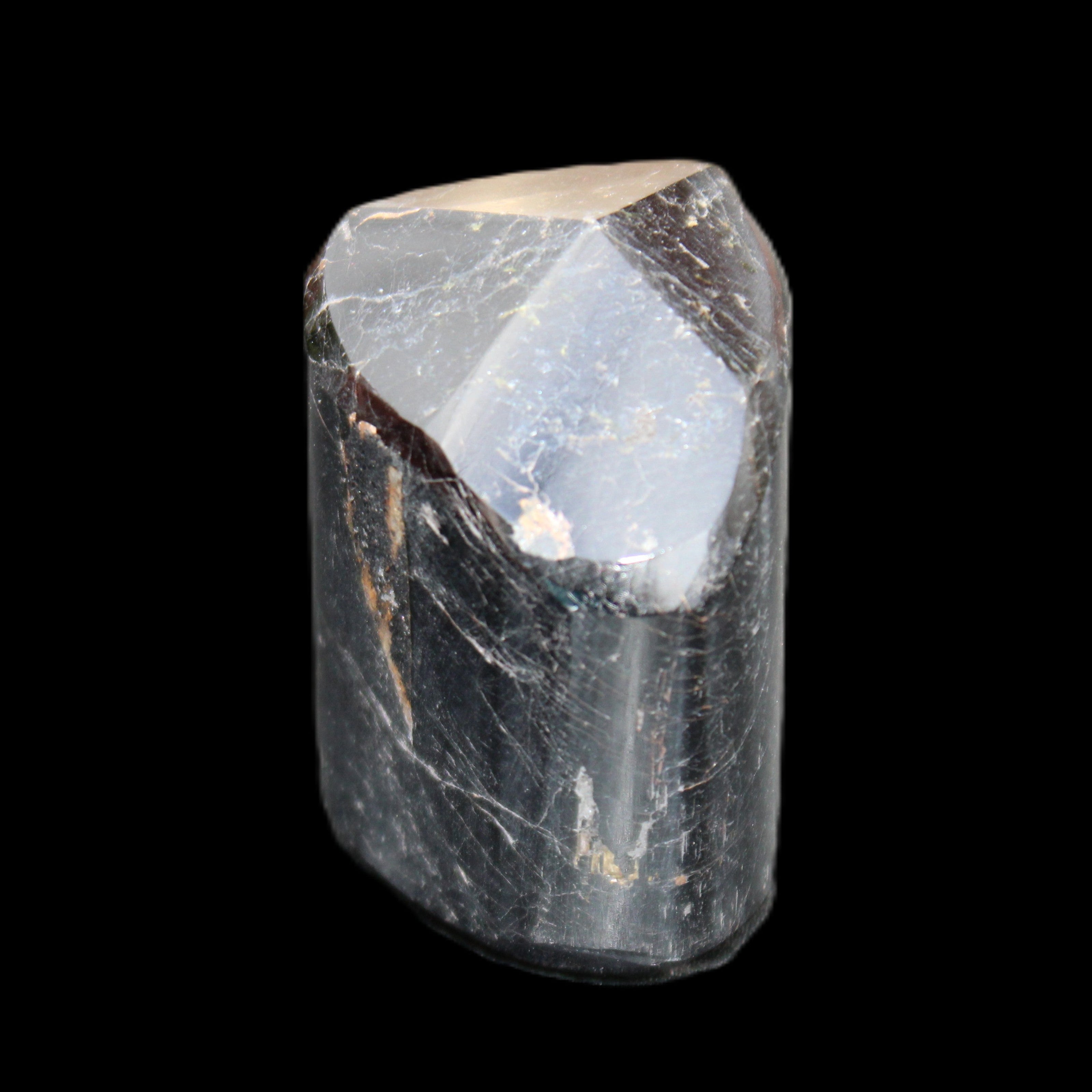 Black Tourmaline polished generator crystal 39*30*49mm 123g in sunlight - Rocks and Things Store