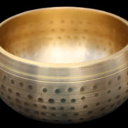 Brass Singing Bowl 145*70mm 1052g mallet 180mm in sunlight - Rocks and Things Store