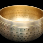 Brass Singing Bowl 145*70mm 1052g mallet 180mm in sunlight - Rocks and Things Store