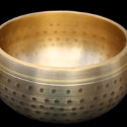 Brass Singing Bowl 145*70mm 1052g mallet 180mm in sunlight - Rocks and Things Store