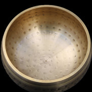 Brass Singing Bowl 145*70mm 1052g mallet 180mm in sunlight - Rocks and Things Store