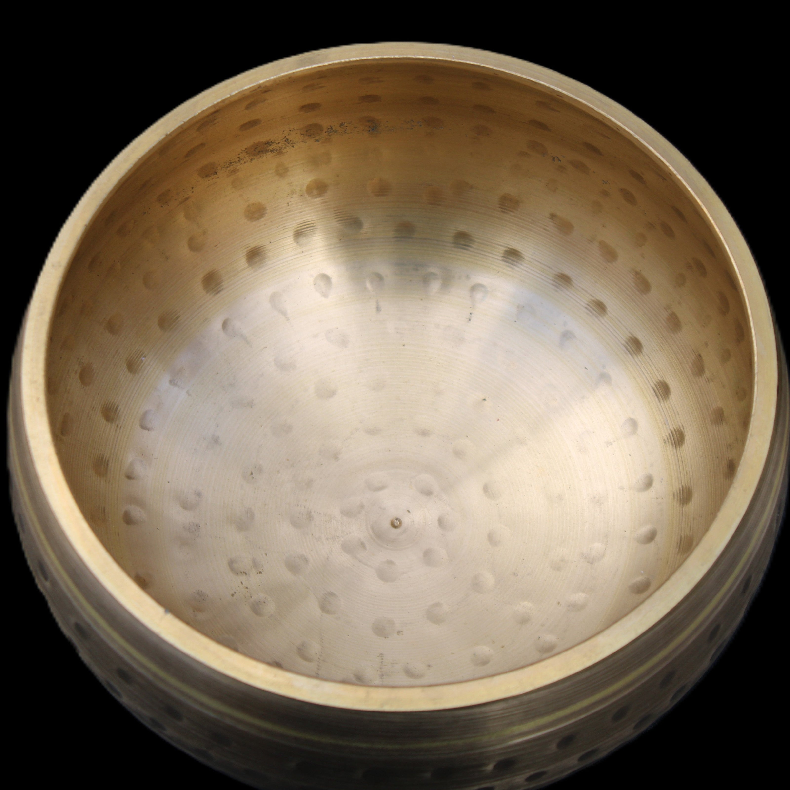 Brass Singing Bowl 145*70mm 1052g mallet 180mm in sunlight - Rocks and Things Store