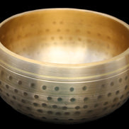 Brass Singing Bowl 145*70mm 1052g mallet 180mm in sunlight - Rocks and Things Store