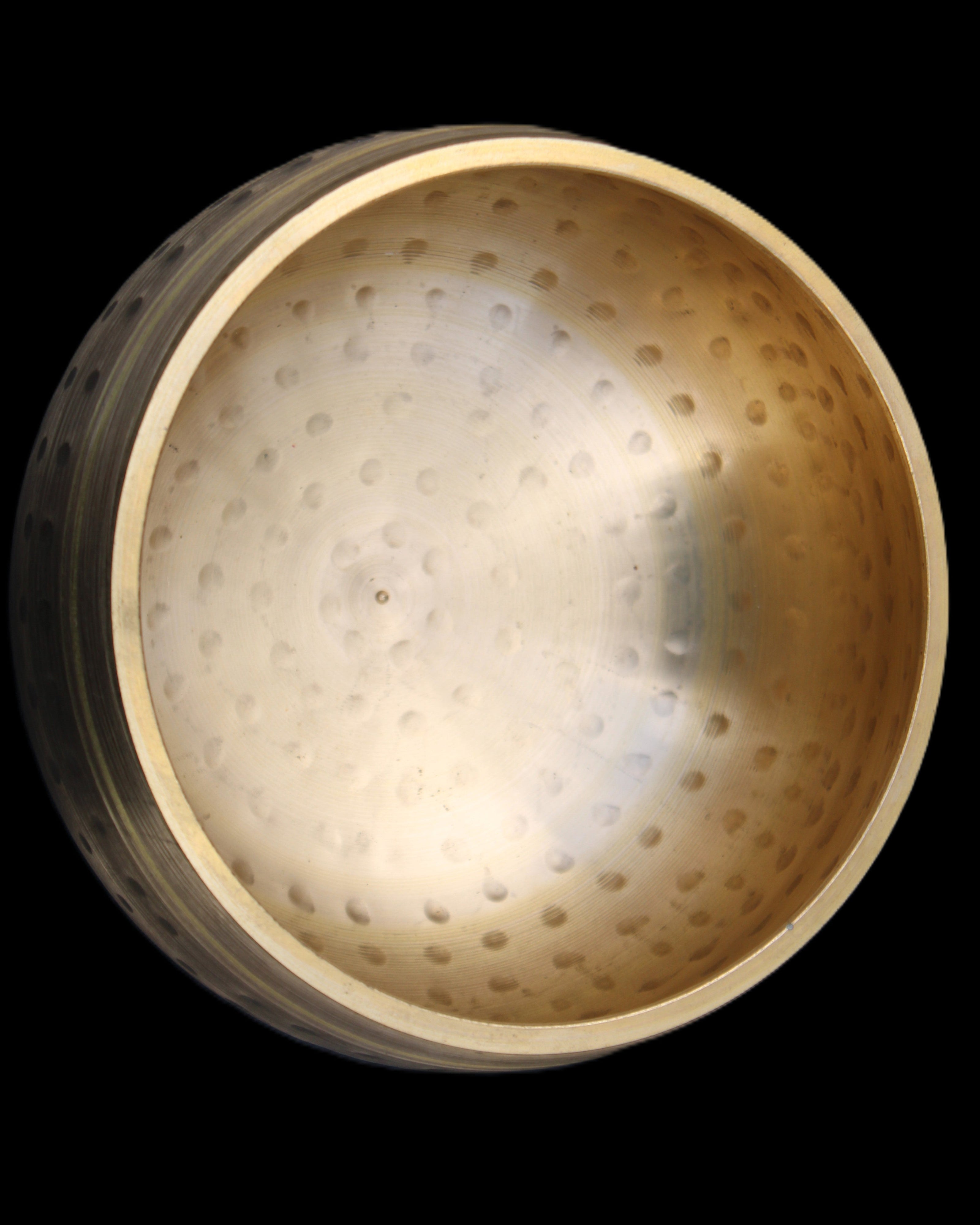 Brass Singing Bowl 145*70mm 1052g mallet 180mm in sunlight - Rocks and Things Store