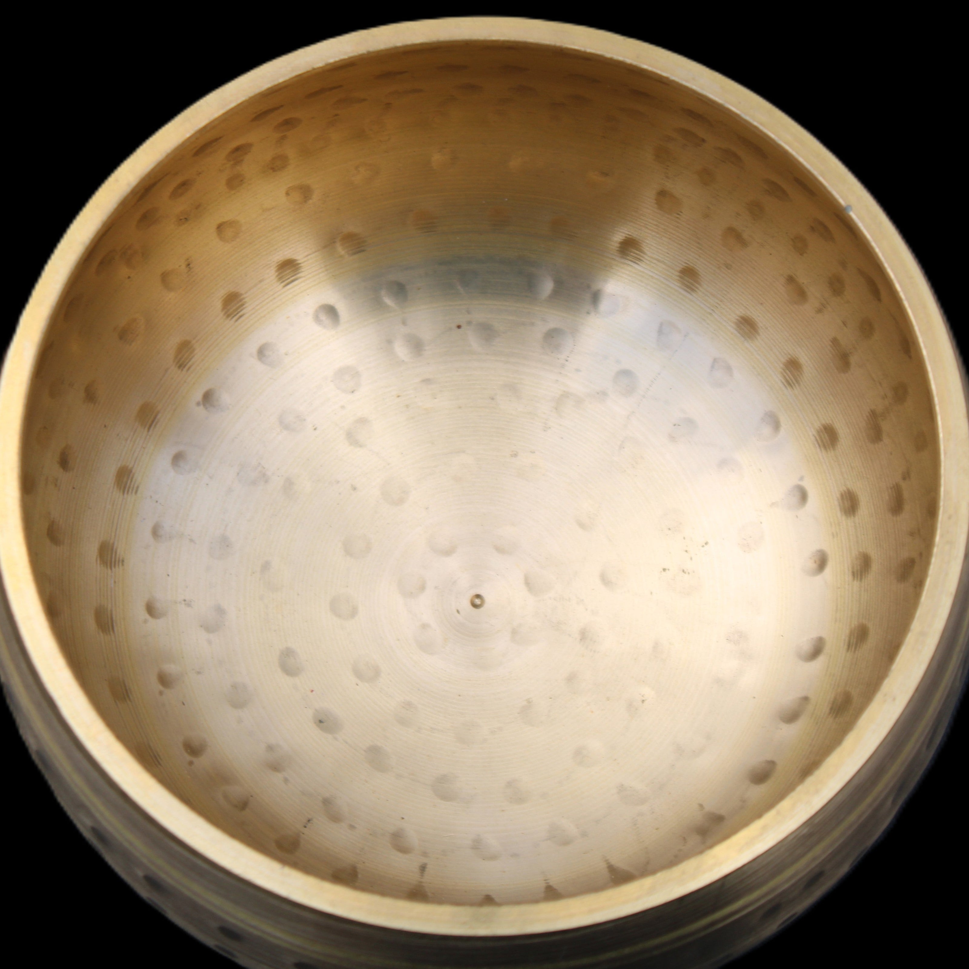 Brass Singing Bowl 145*70mm 1052g mallet 180mm in sunlight - Rocks and Things Store
