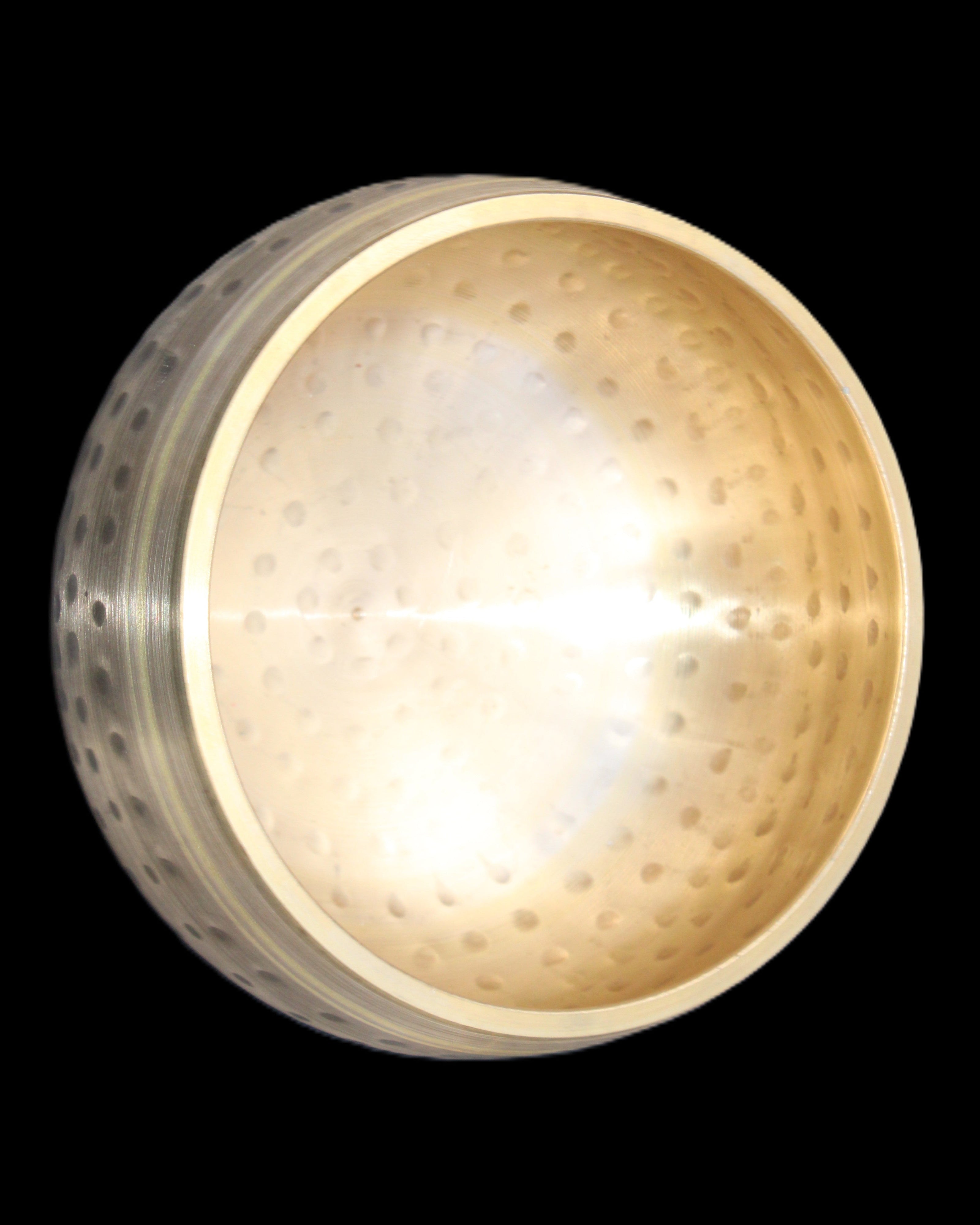 Brass Singing Bowl 145*70mm 1052g mallet 180mm in sunlight - Rocks and Things Store