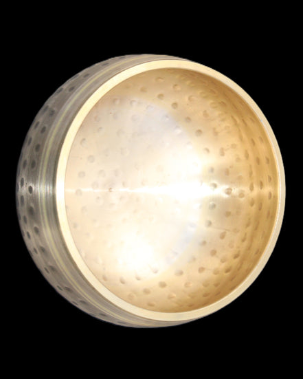 Brass Singing Bowl 145*70mm 1052g mallet 180mm in sunlight - Rocks and Things Store