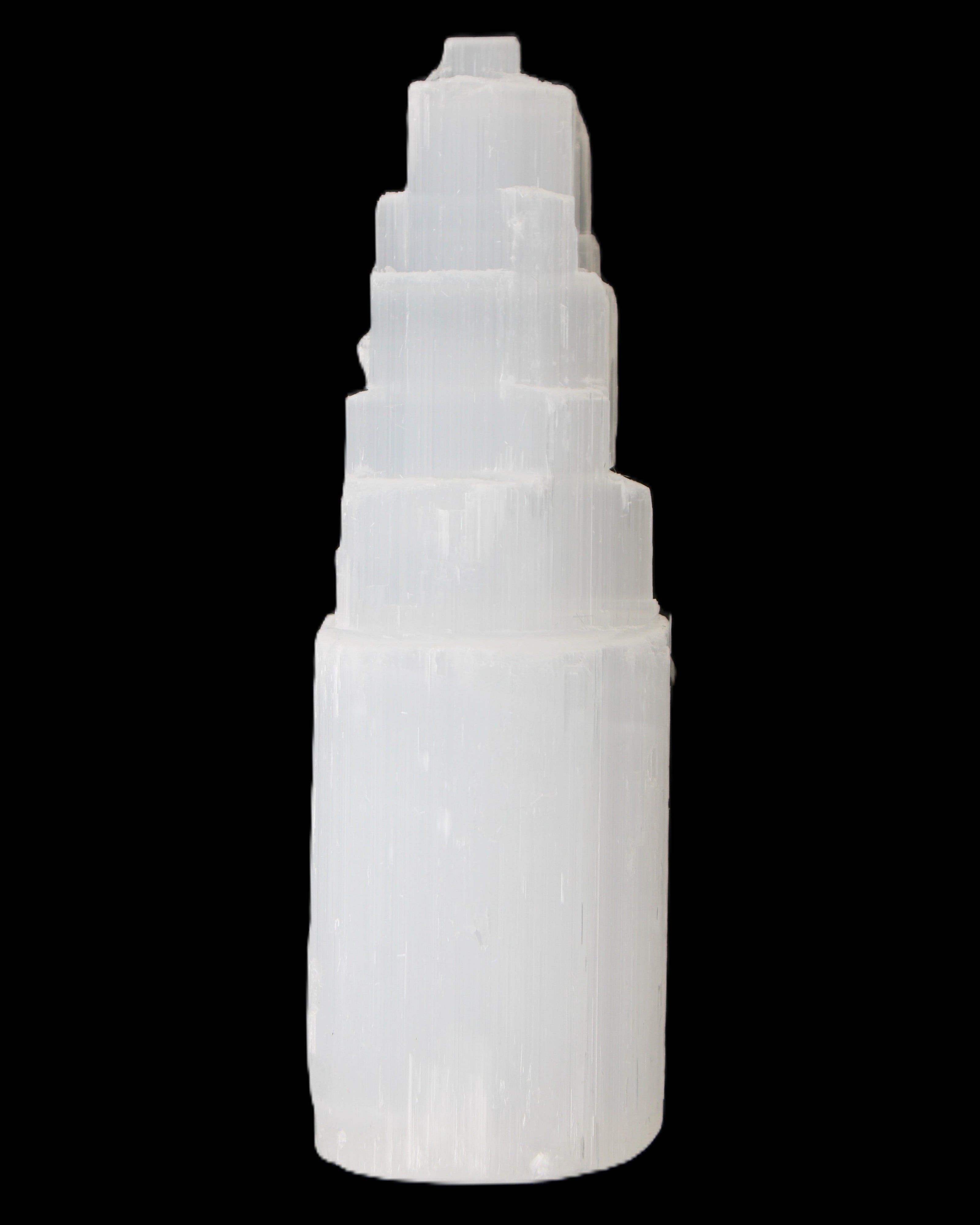 Selenite tower 46*150mm 449g in sunlight - Rocks and Things Store
