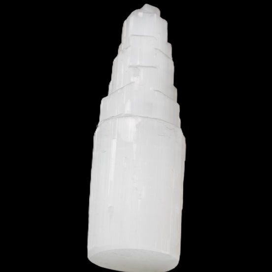 Selenite tower 46*150mm 449g in sunlight - Rocks and Things Store