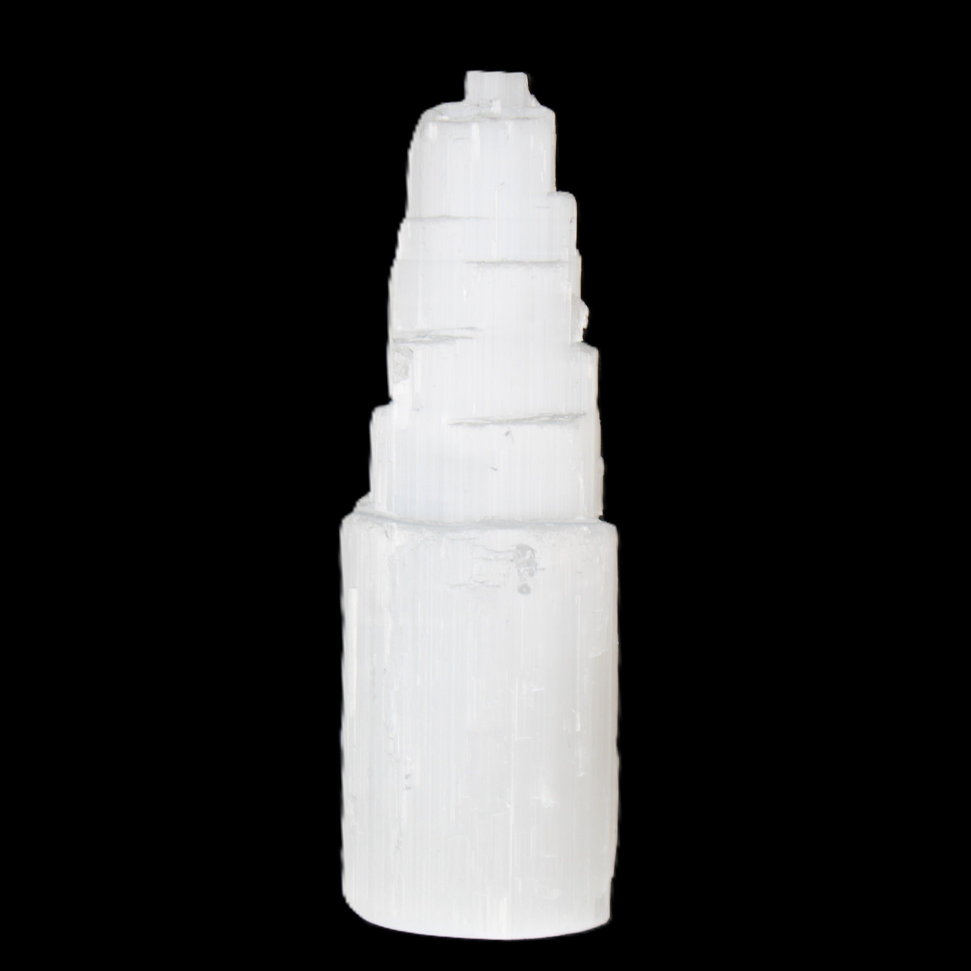 Selenite tower 46*150mm 449g in sunlight - Rocks and Things Store
