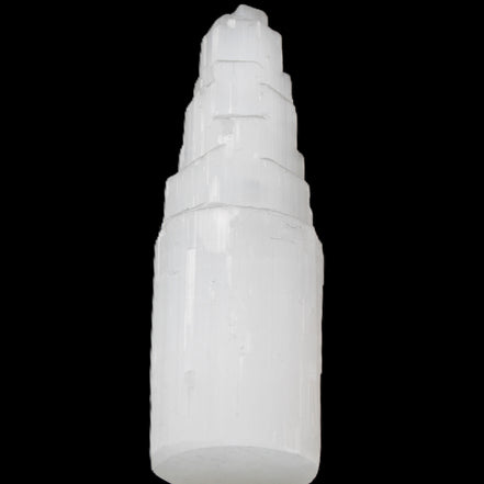Selenite tower 46*150mm 449g in sunlight - Rocks and Things Store