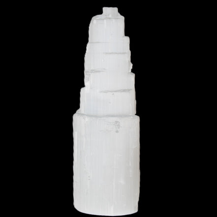 Selenite tower 46*150mm 449g in sunlight - Rocks and Things Store