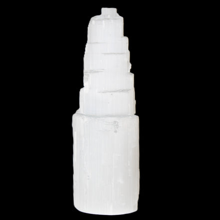Selenite tower 46*150mm 449g in sunlight - Rocks and Things Store