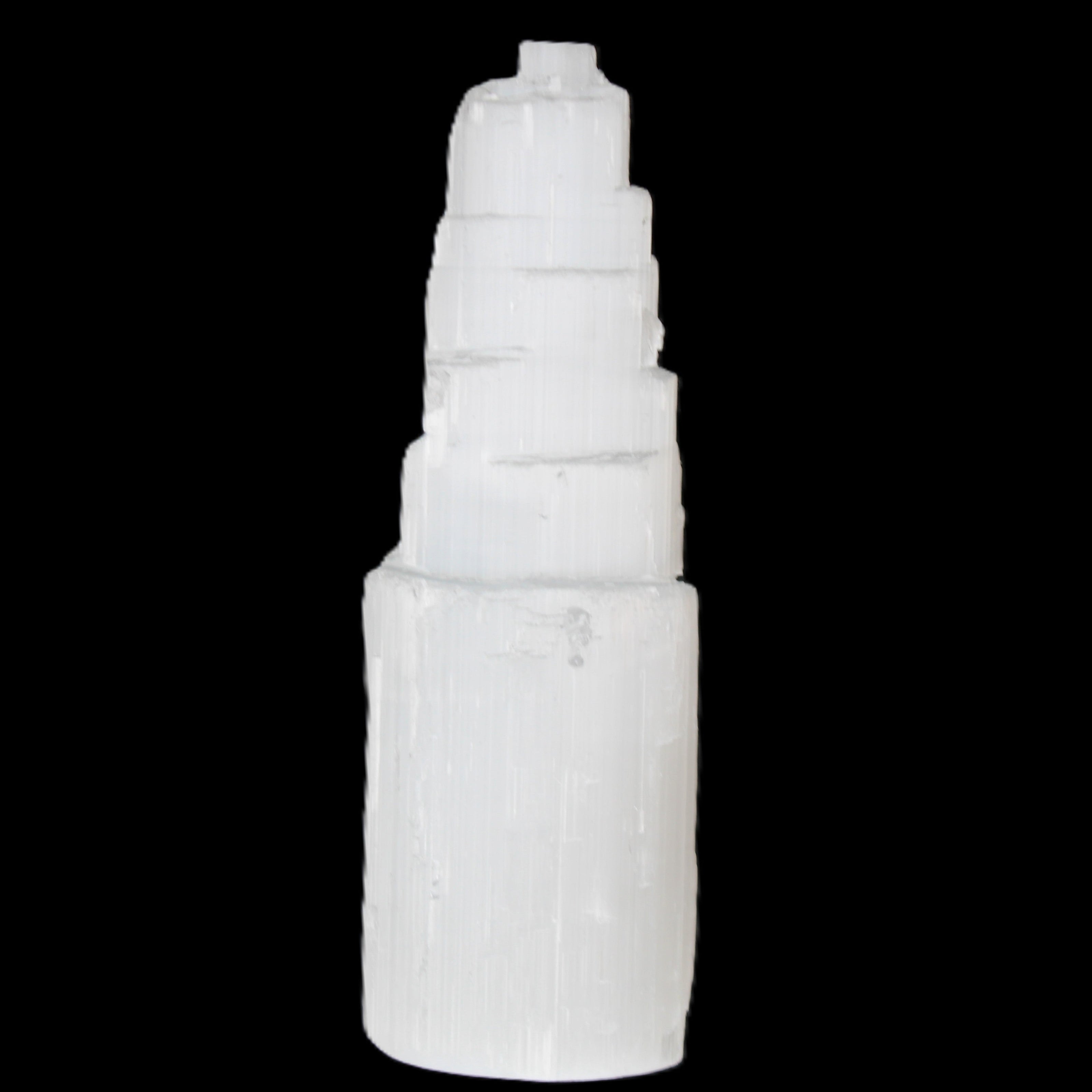 Selenite tower 46*150mm 449g in sunlight - Rocks and Things Store