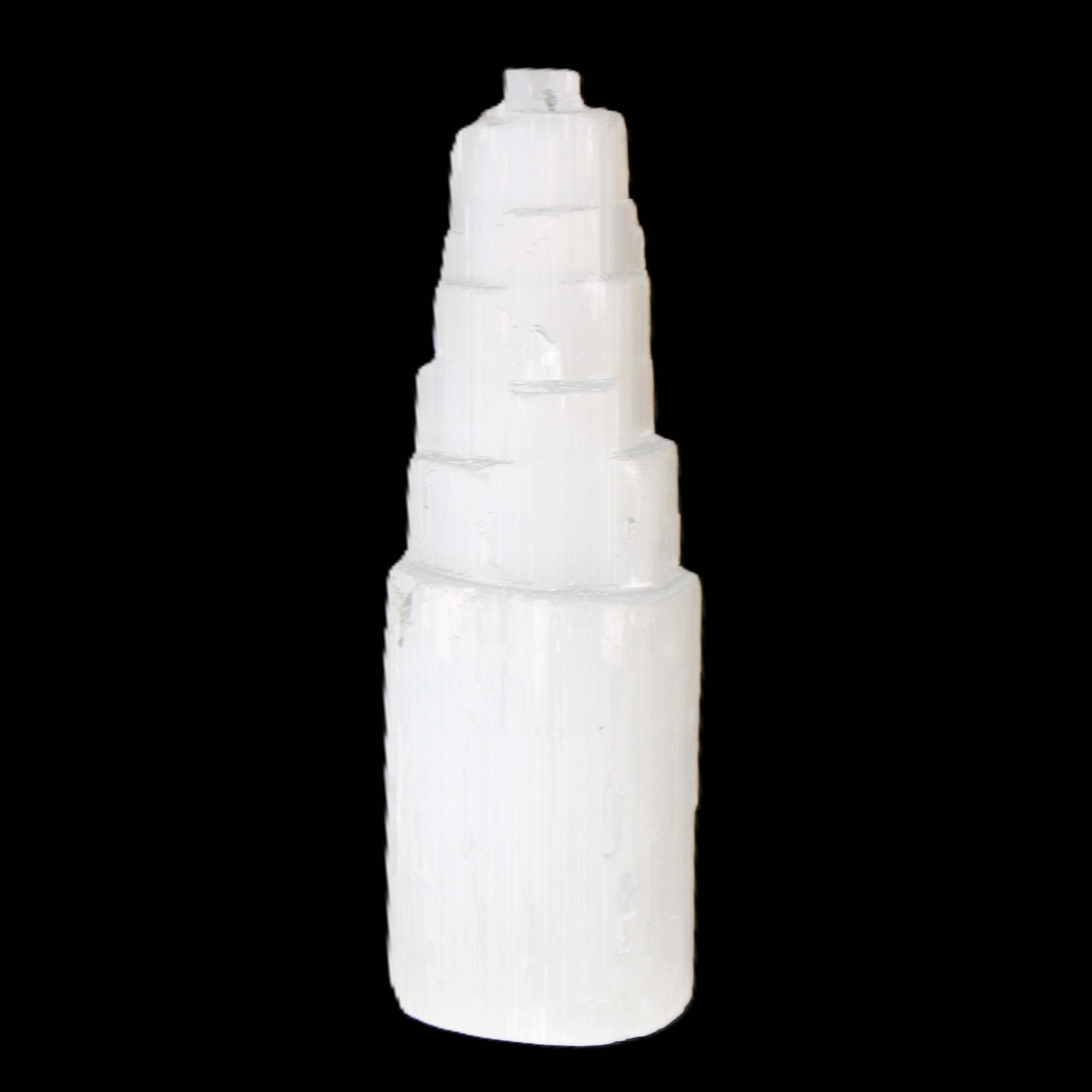Selenite tower 46*150mm 449g in sunlight - Rocks and Things Store