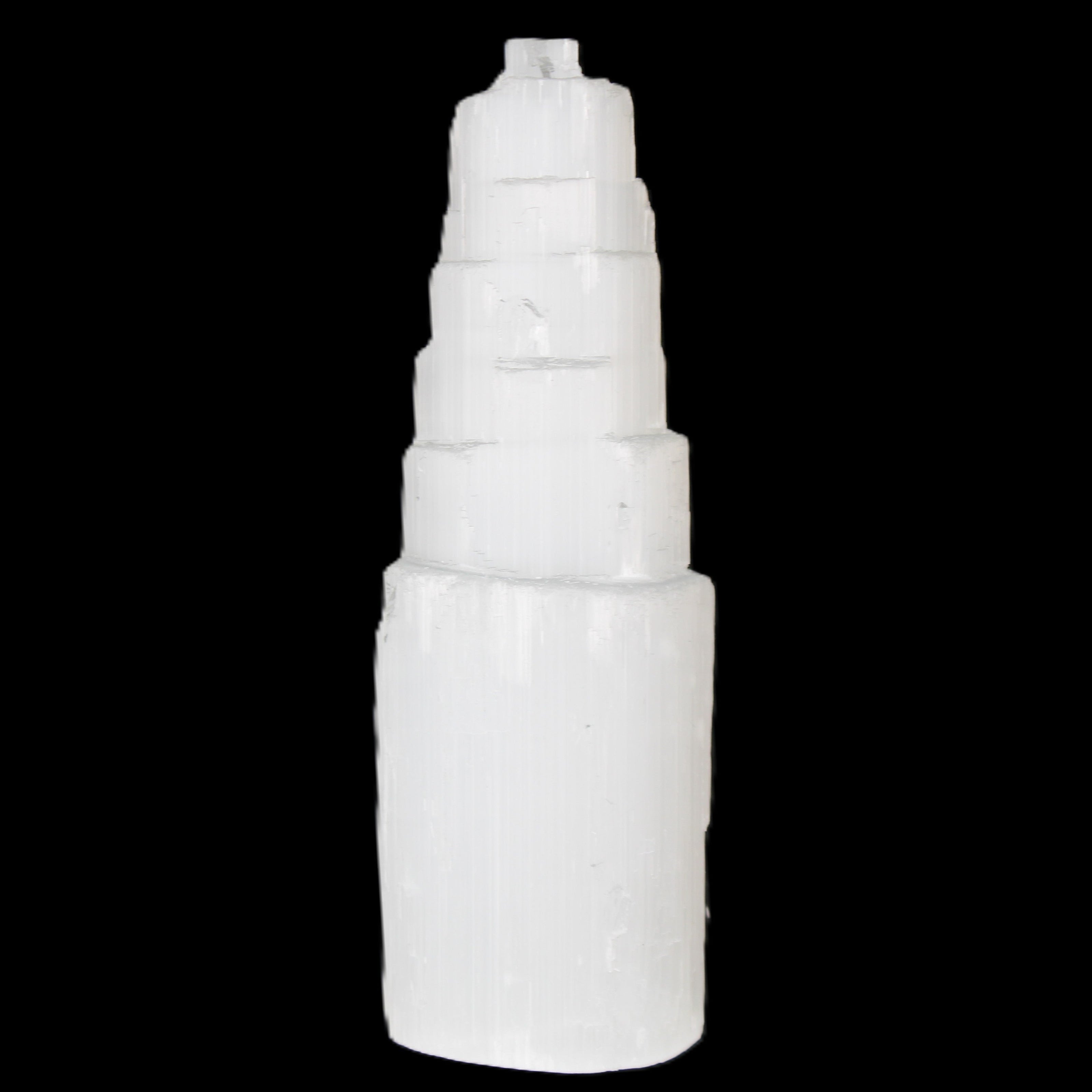 Selenite tower 46*150mm 449g in sunlight - Rocks and Things Store