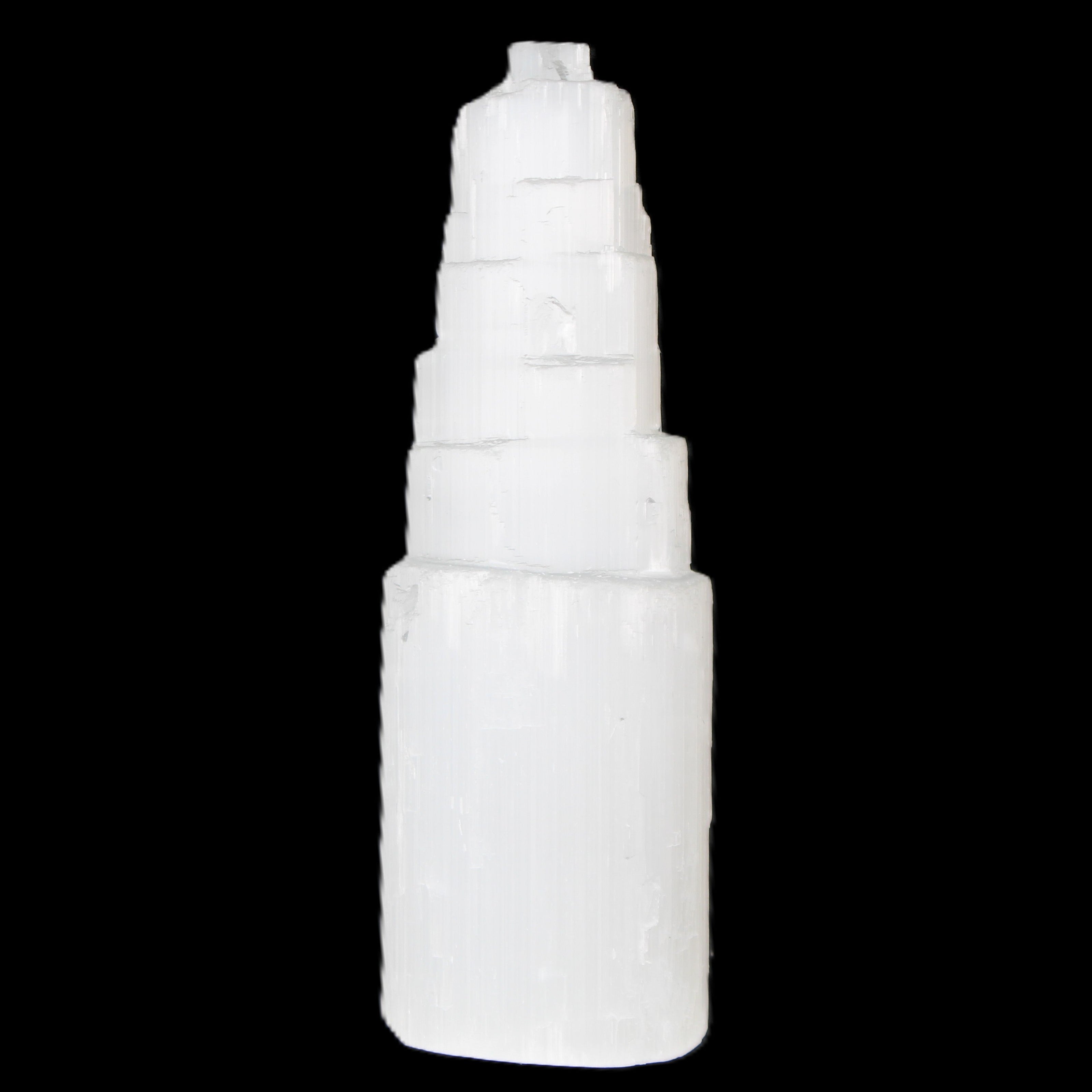 Selenite tower 46*150mm 449g in sunlight - Rocks and Things Store