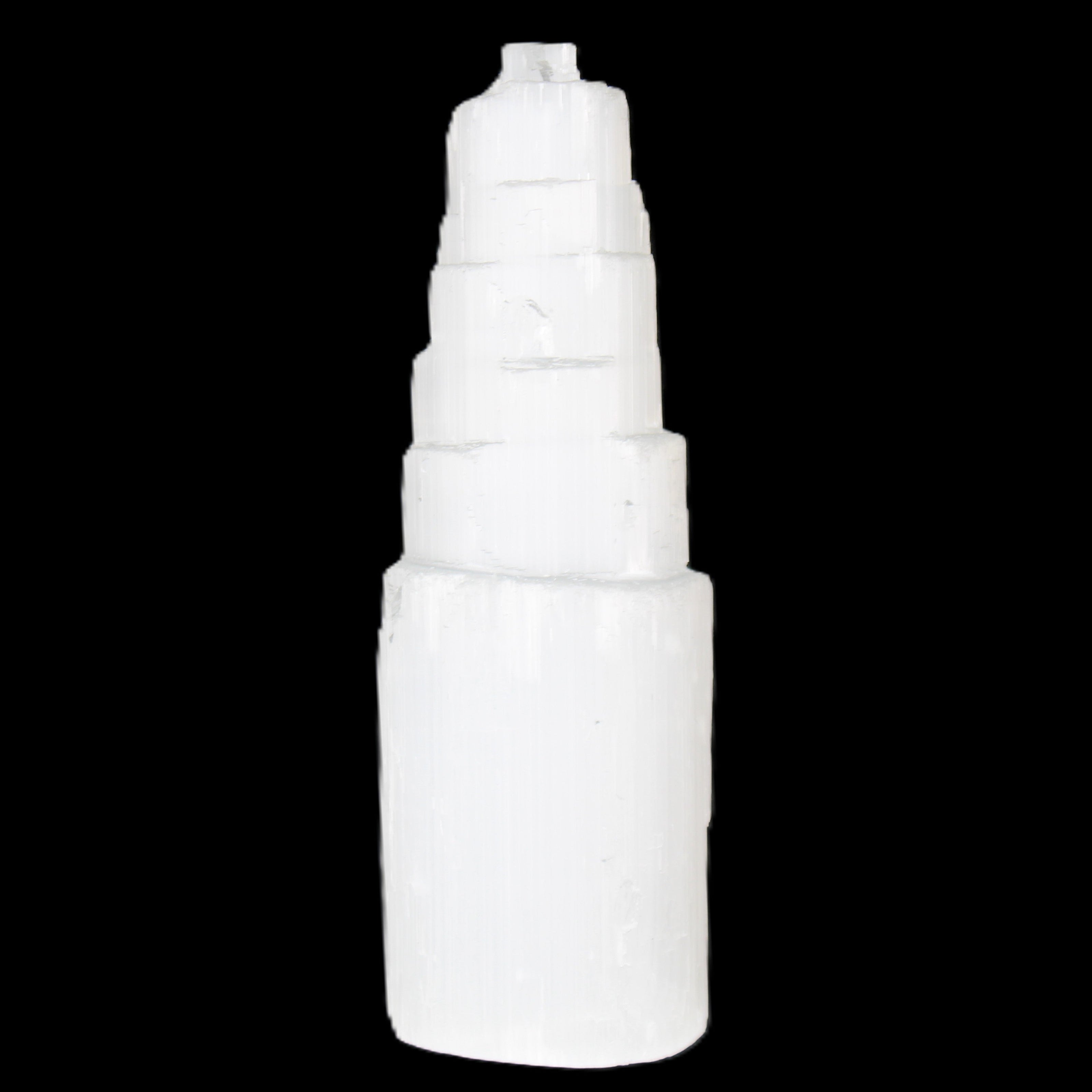 Selenite tower 46*150mm 449g in sunlight - Rocks and Things Store