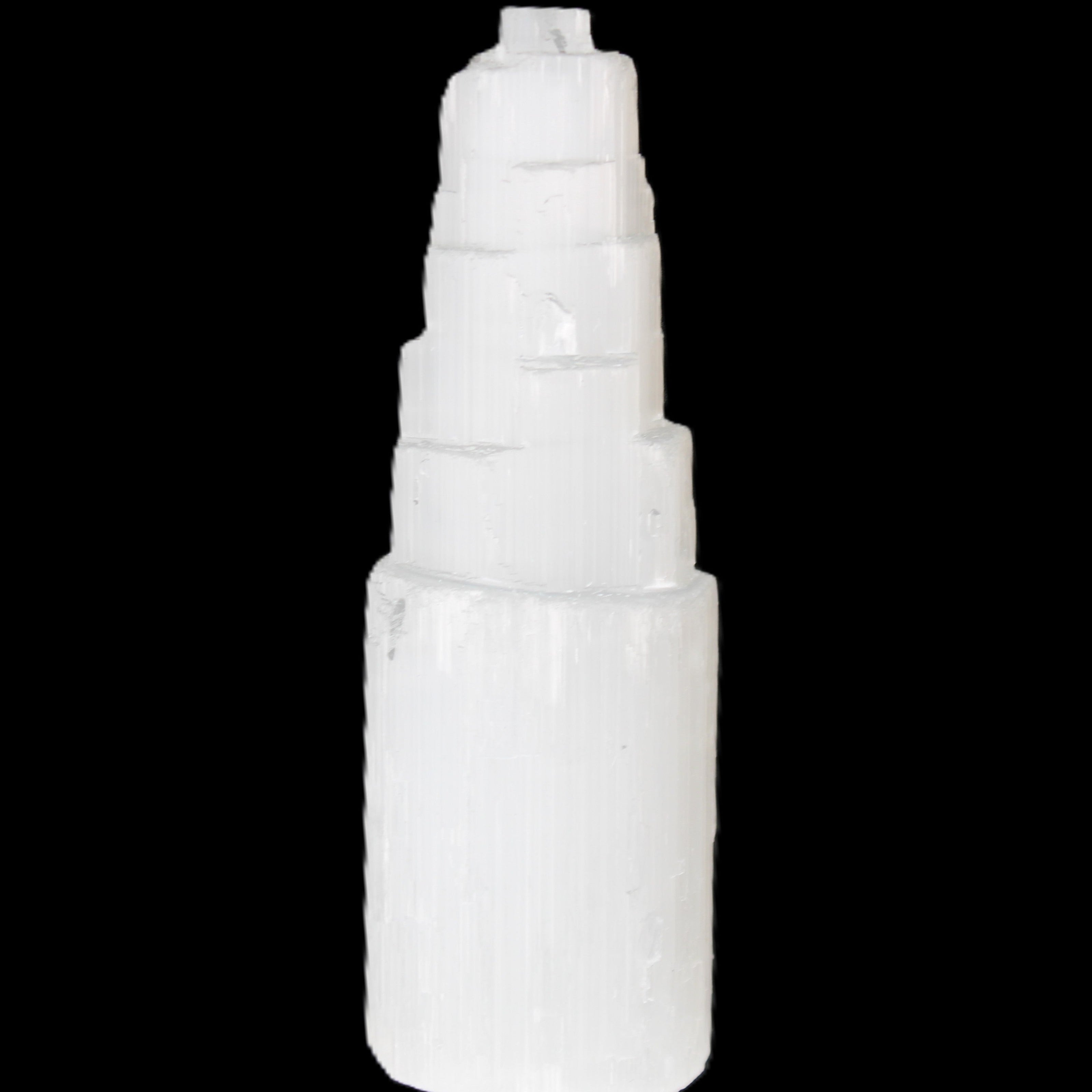 Selenite tower 46*150mm 449g in sunlight - Rocks and Things Store
