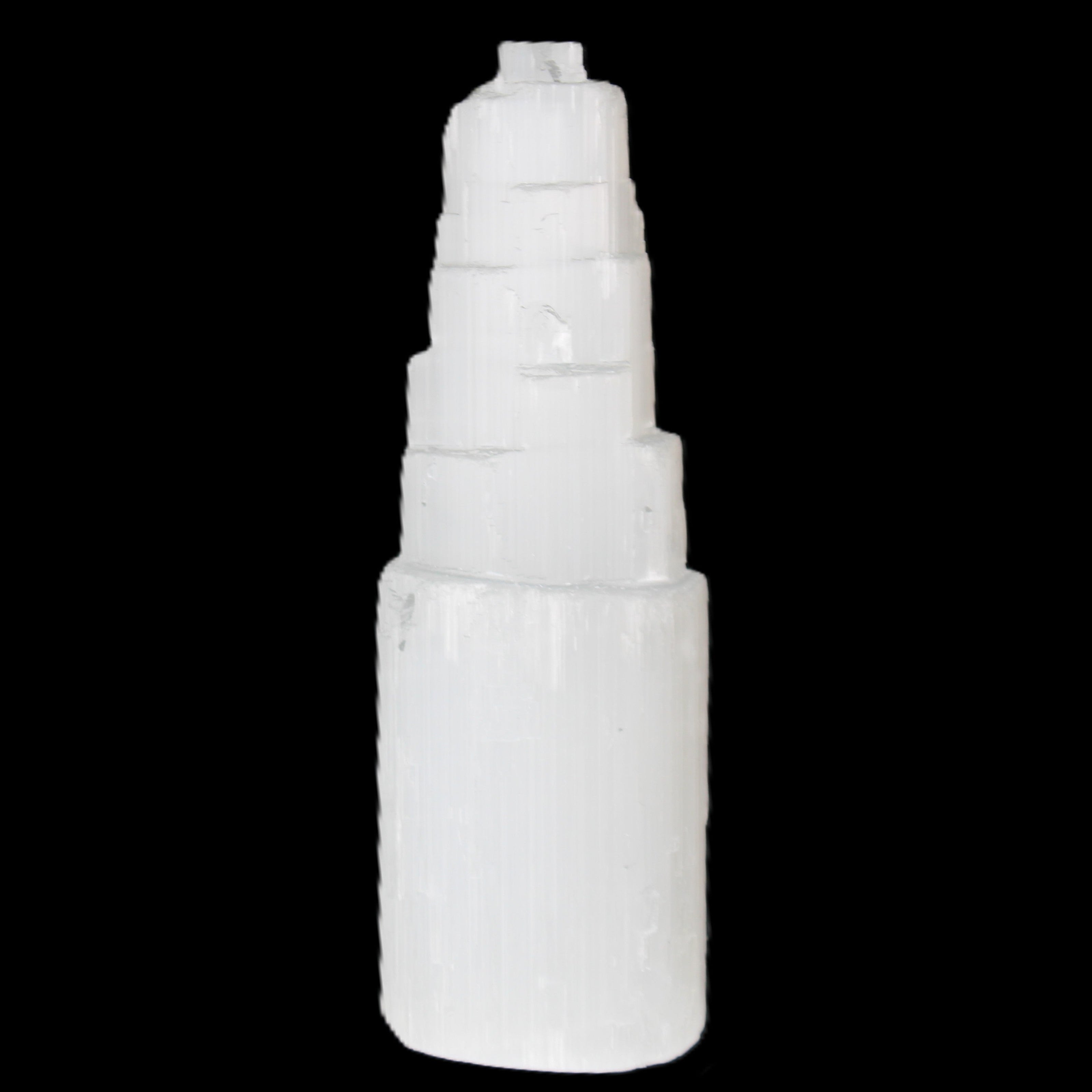 Selenite tower 46*150mm 449g in sunlight - Rocks and Things Store