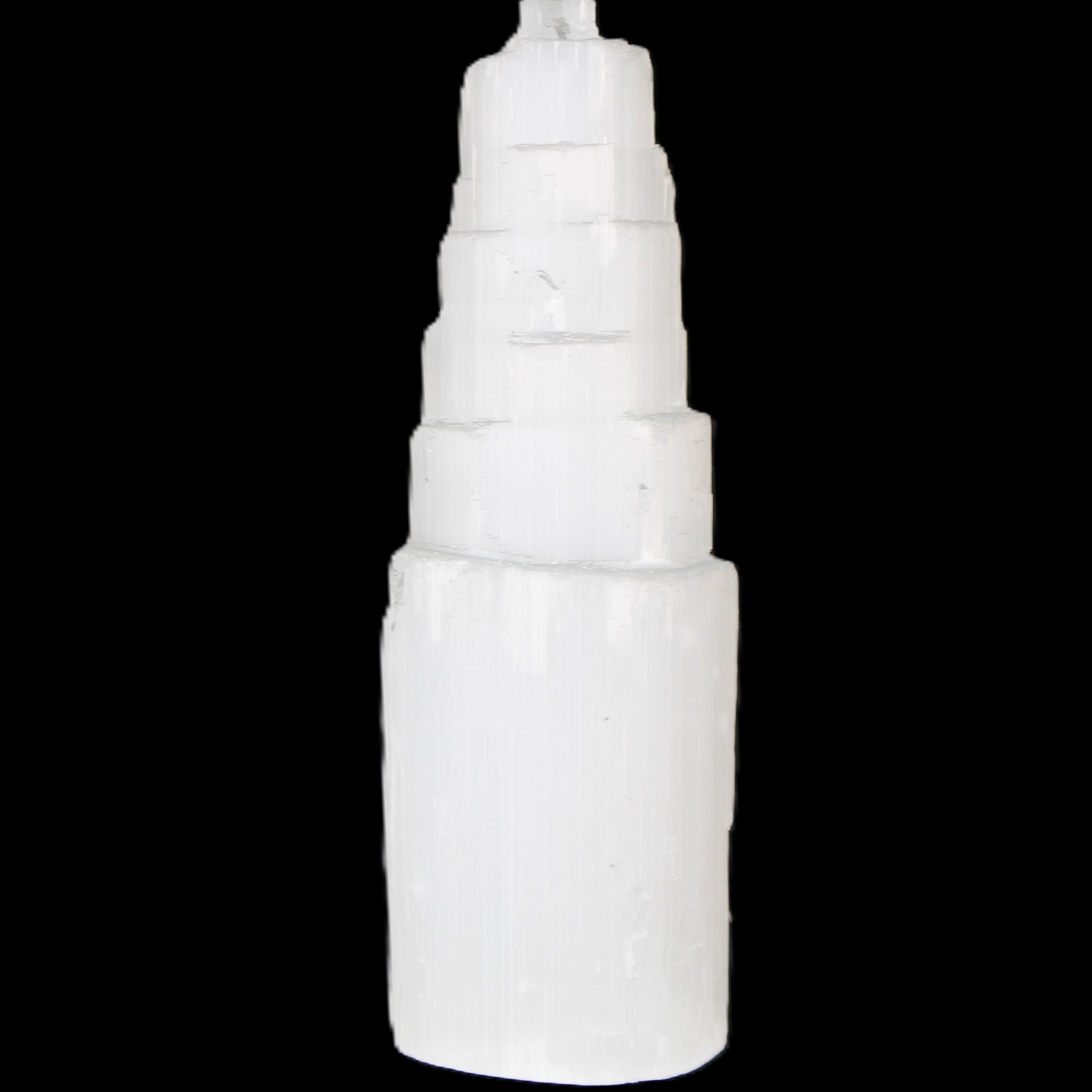 Selenite tower 46*150mm 449g in sunlight - Rocks and Things Store