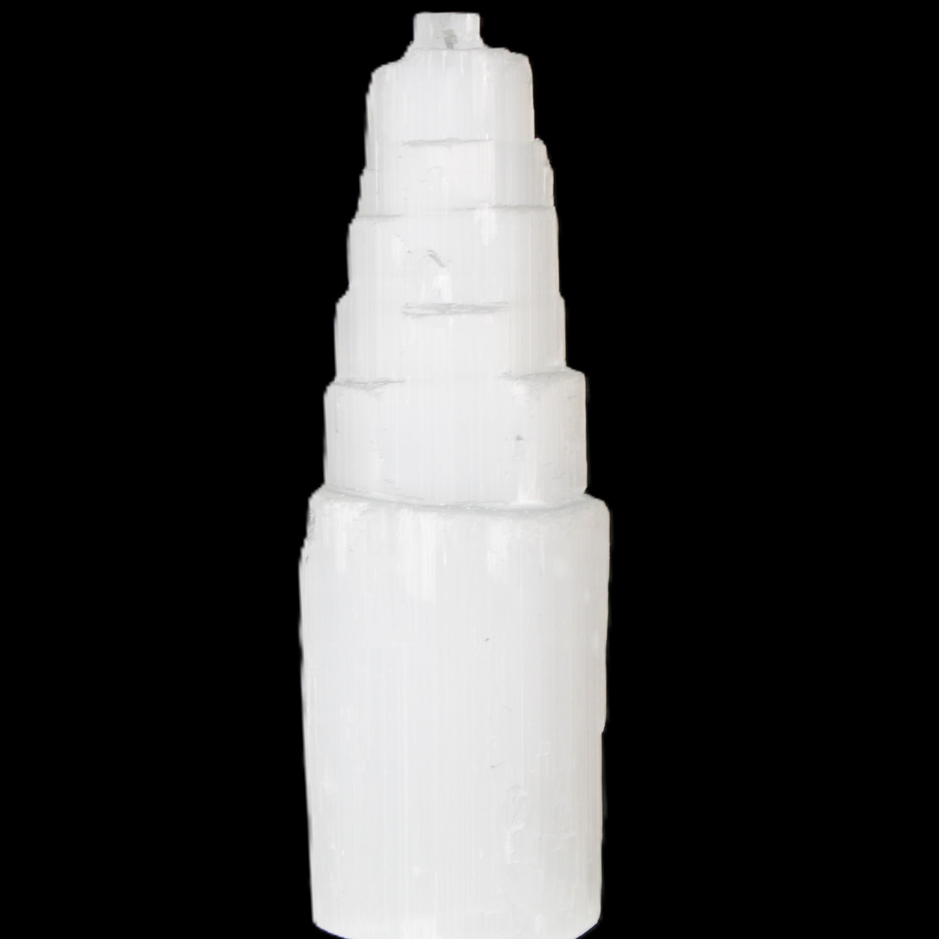 Selenite tower 46*150mm 449g in sunlight - Rocks and Things Store