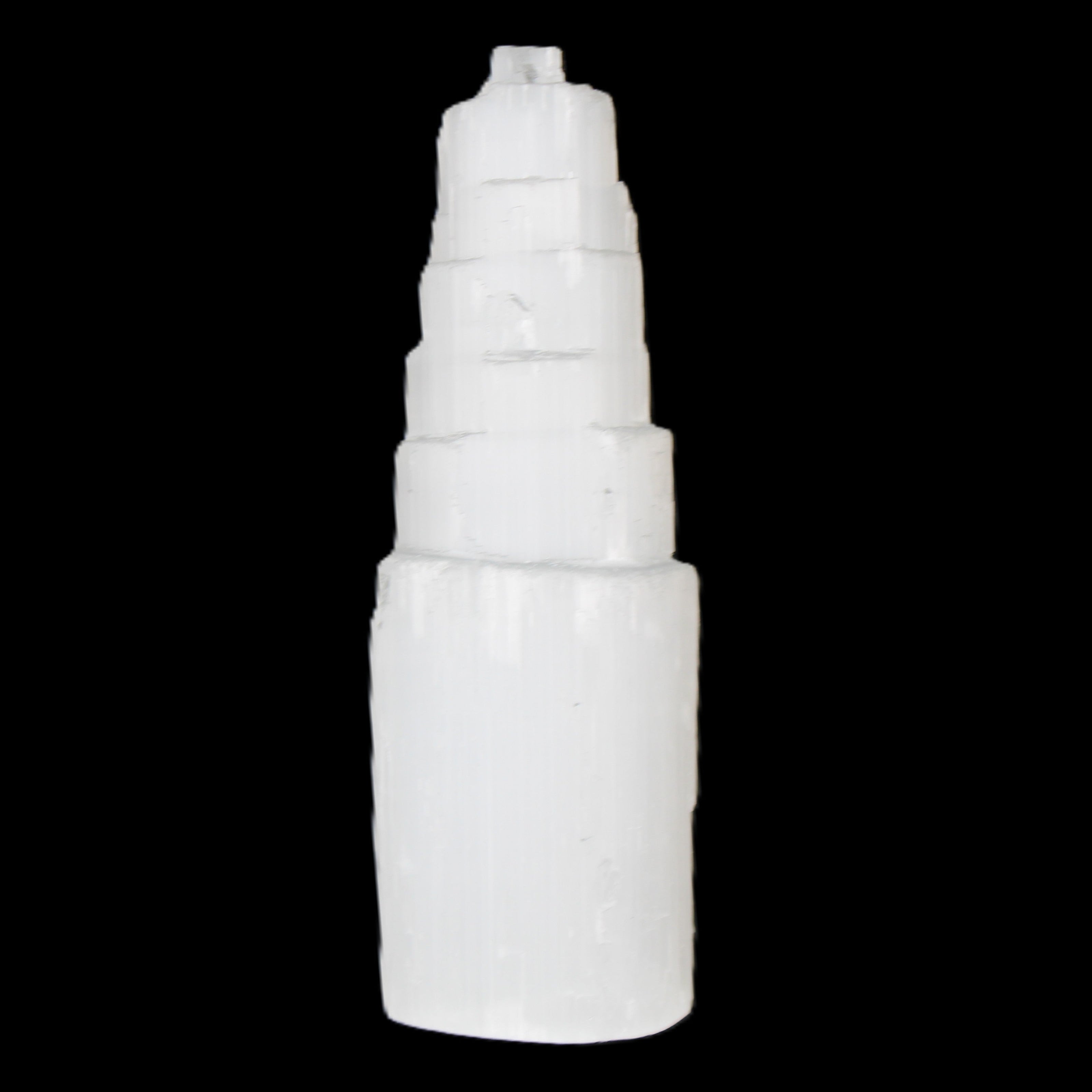 Selenite tower 46*150mm 449g in sunlight - Rocks and Things Store