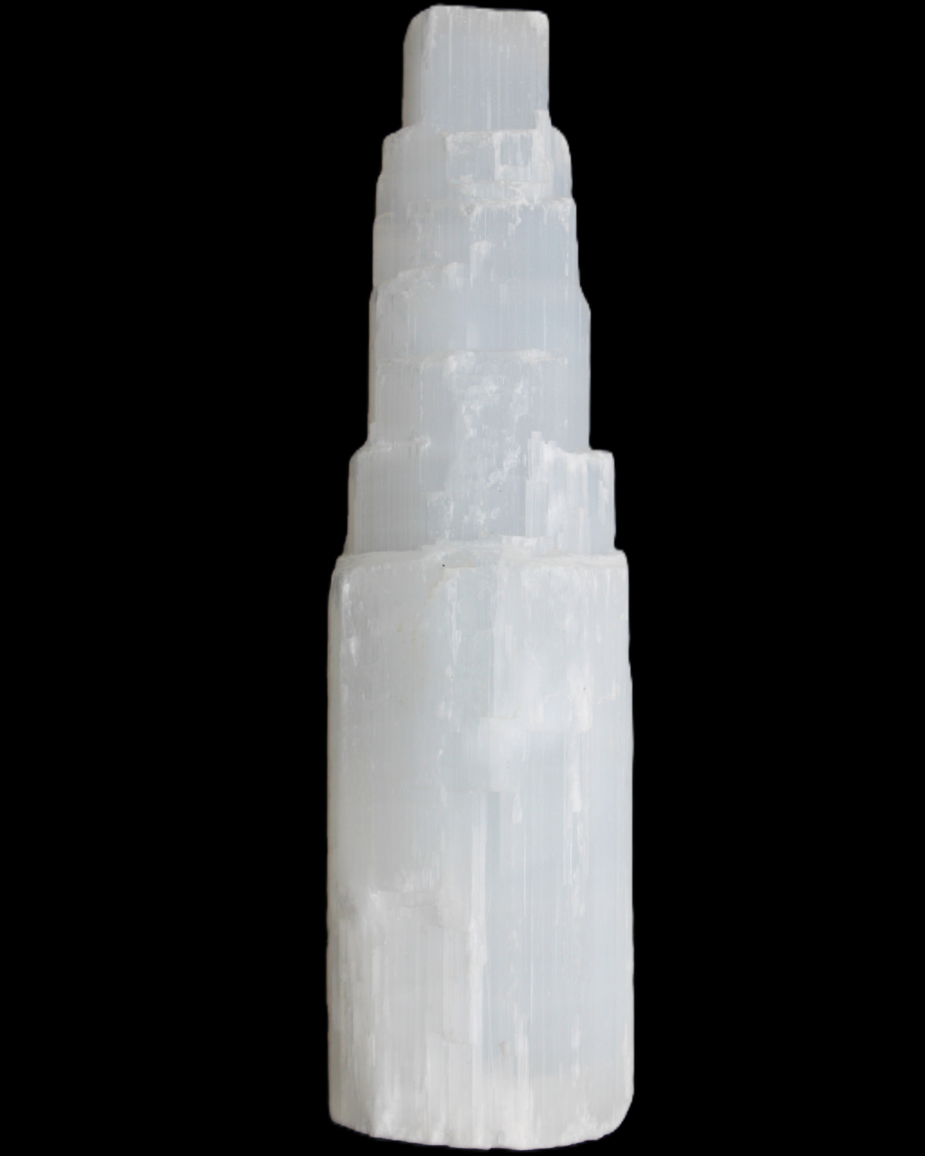 Selenite tower 52*200mm 859g in sunlight - Rocks and Things Store