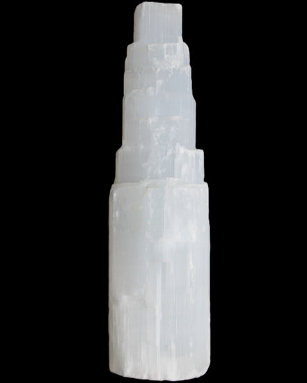 Selenite tower 52*200mm 859g in sunlight - Rocks and Things Store