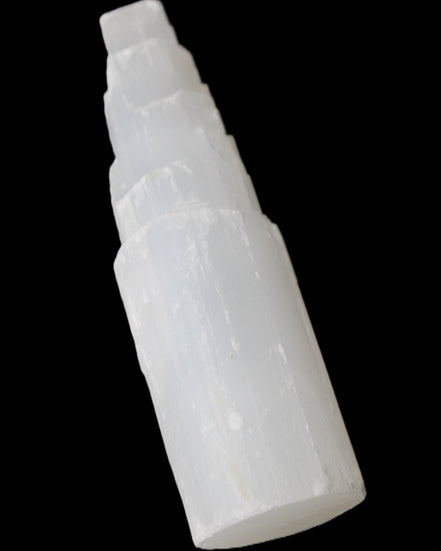 Selenite tower 52*200mm 859g in sunlight - Rocks and Things Store