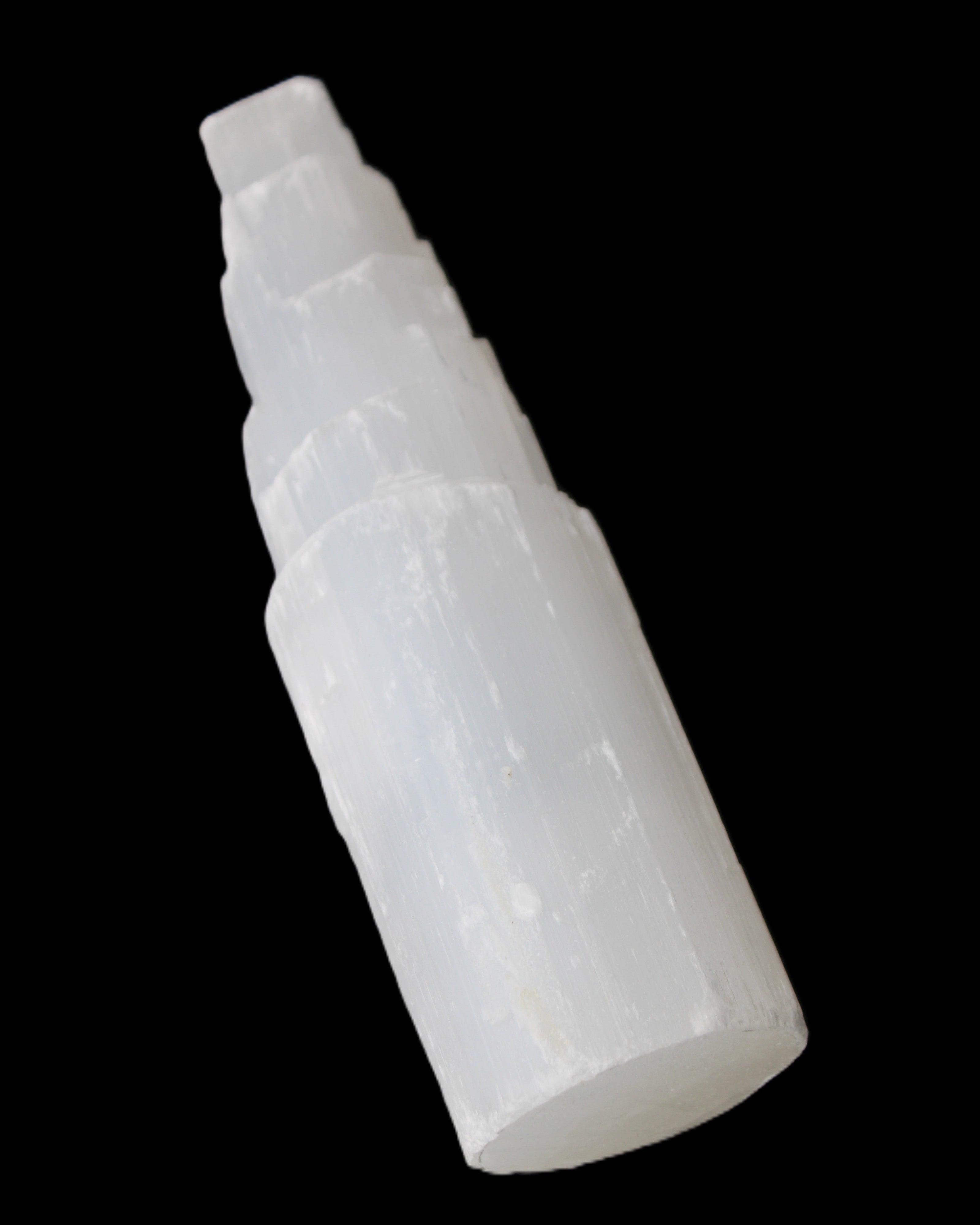 Selenite tower 52*200mm 859g in sunlight - Rocks and Things Store
