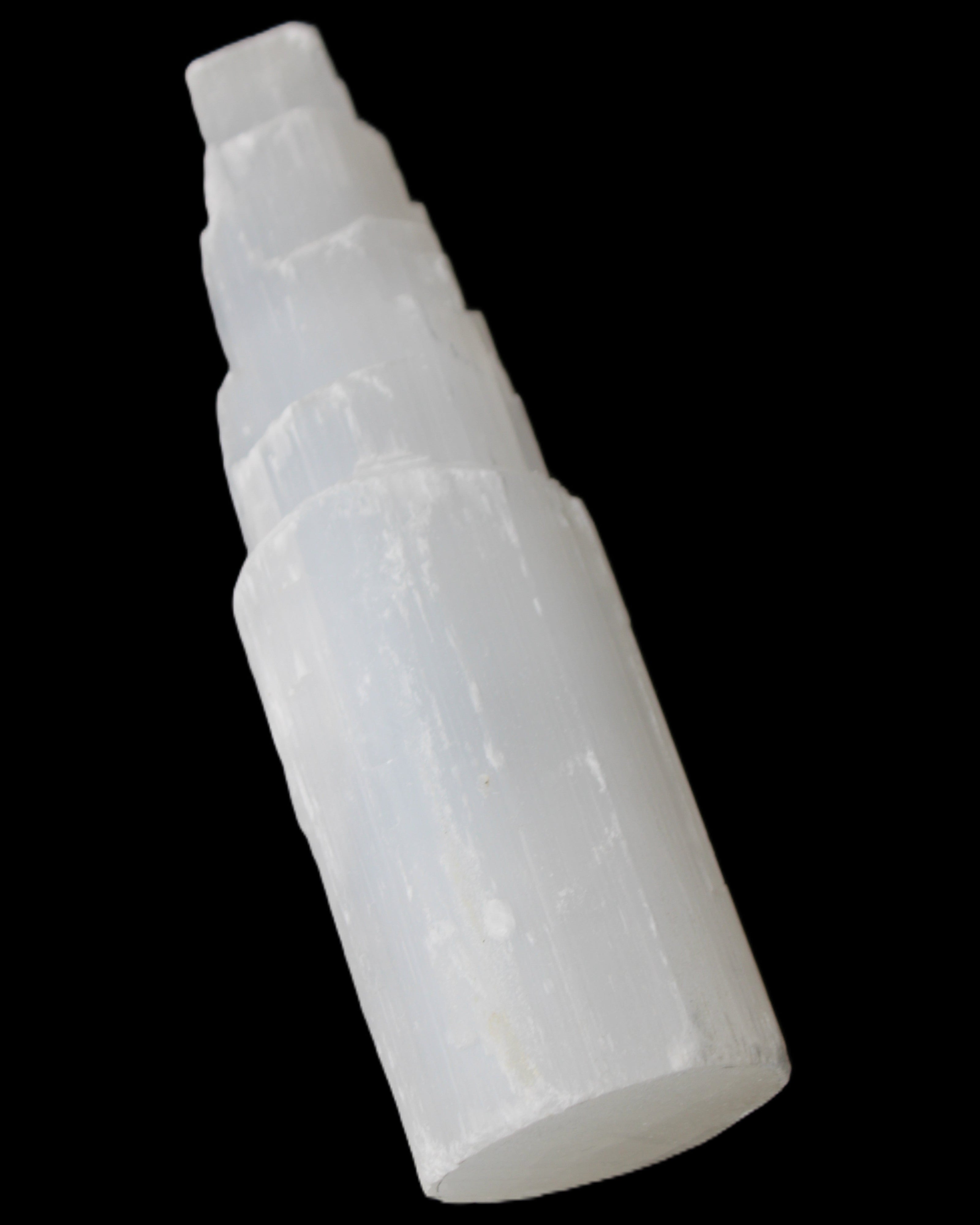 Selenite tower 52*200mm 859g in sunlight - Rocks and Things Store