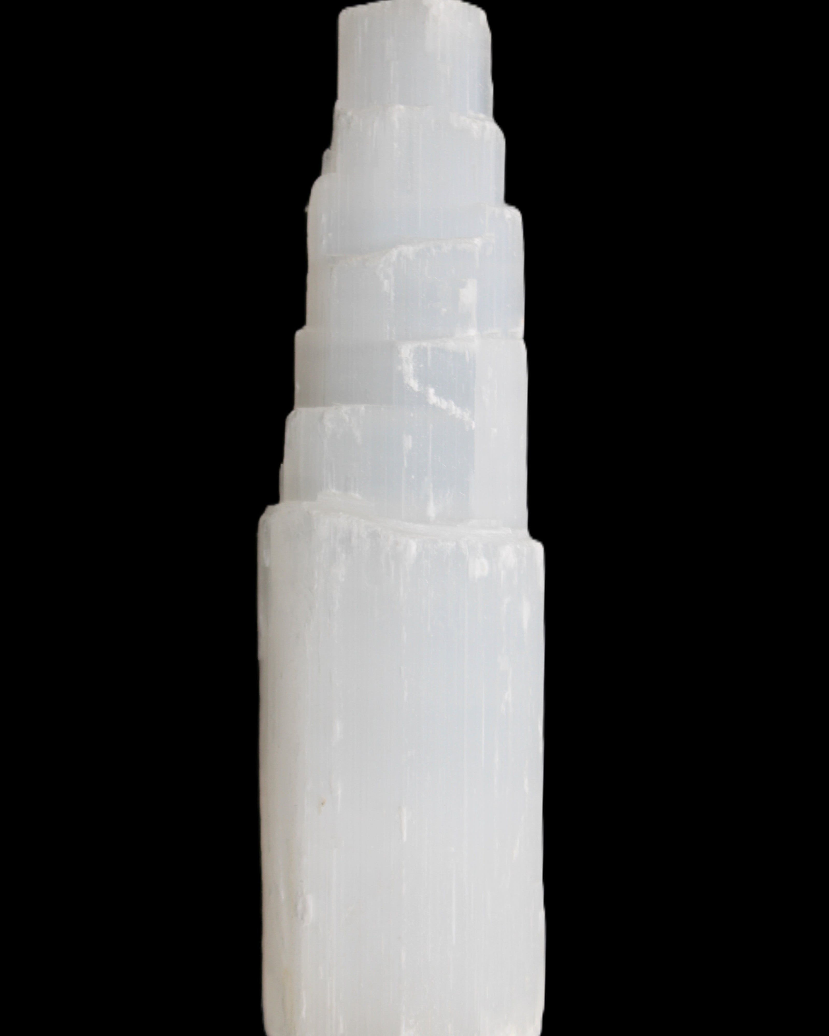 Selenite tower 52*200mm 859g in sunlight - Rocks and Things Store
