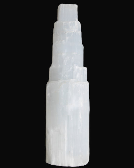 Selenite tower 52*200mm 859g in sunlight - Rocks and Things Store