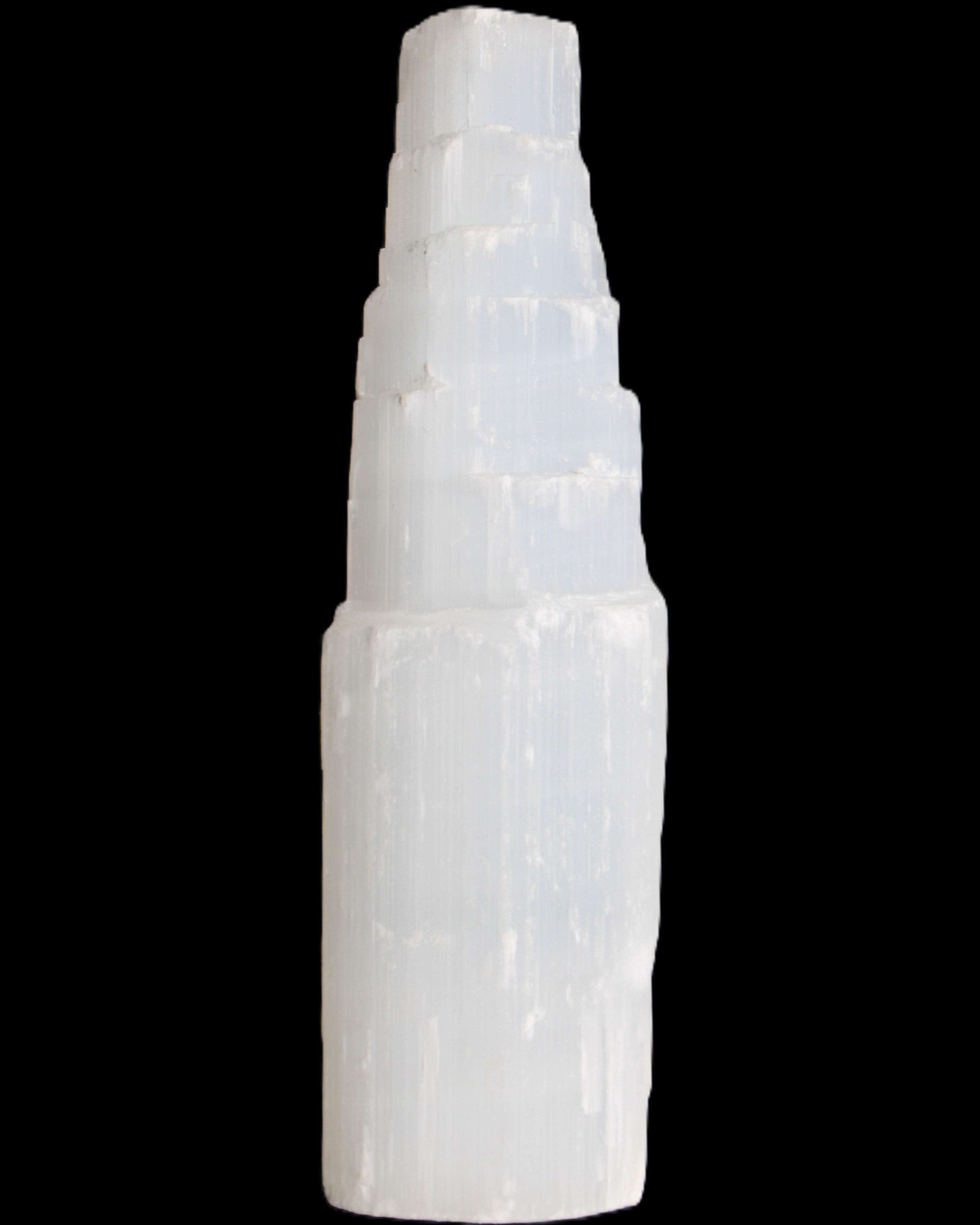 Selenite tower 52*200mm 859g in sunlight - Rocks and Things Store