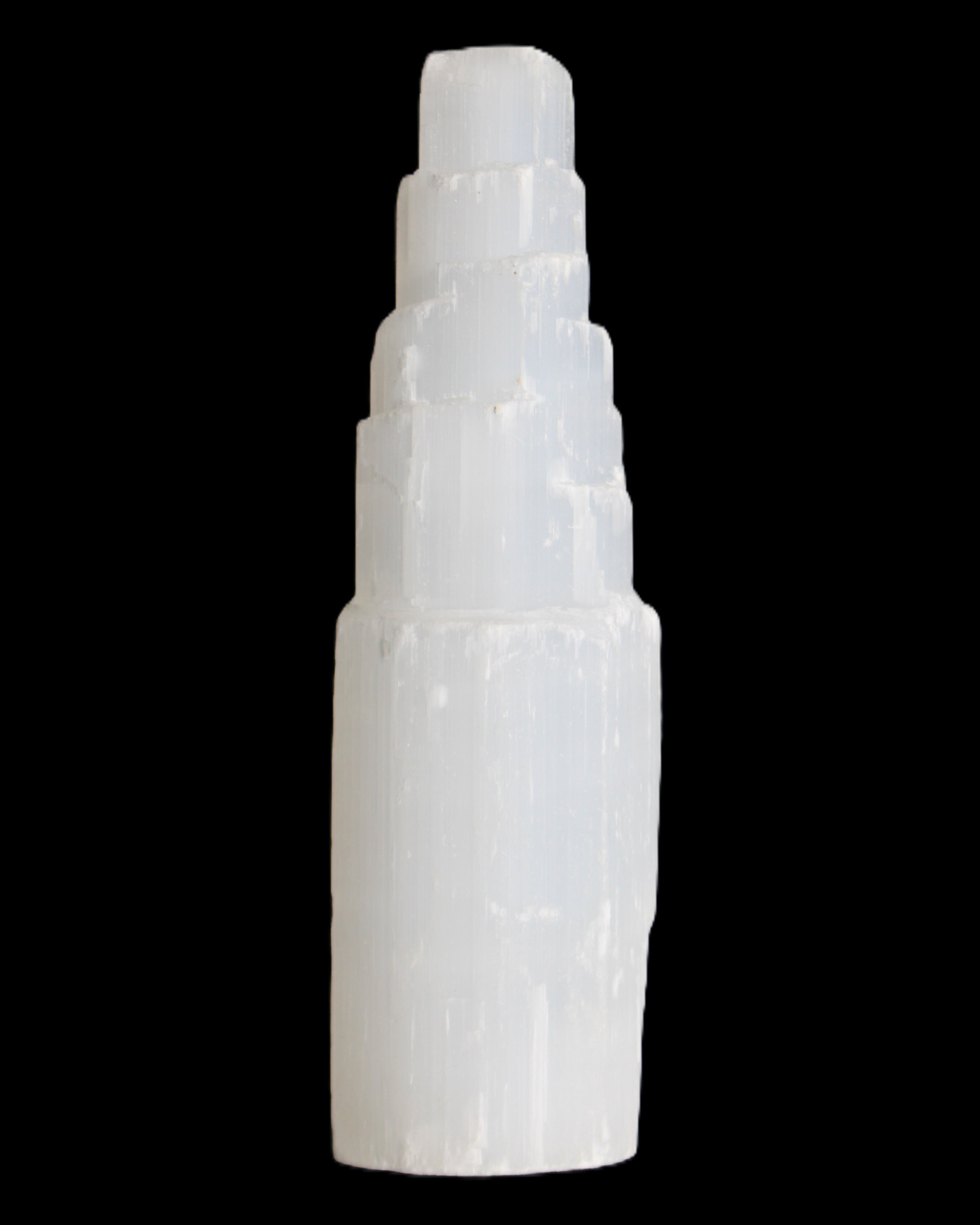 Selenite tower 52*200mm 859g in sunlight - Rocks and Things Store