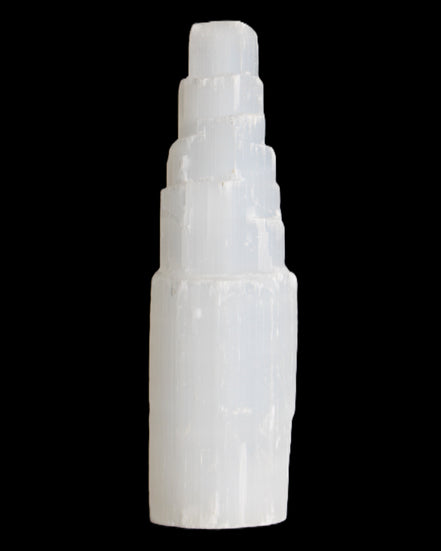 Selenite tower 52*200mm 859g in sunlight - Rocks and Things Store