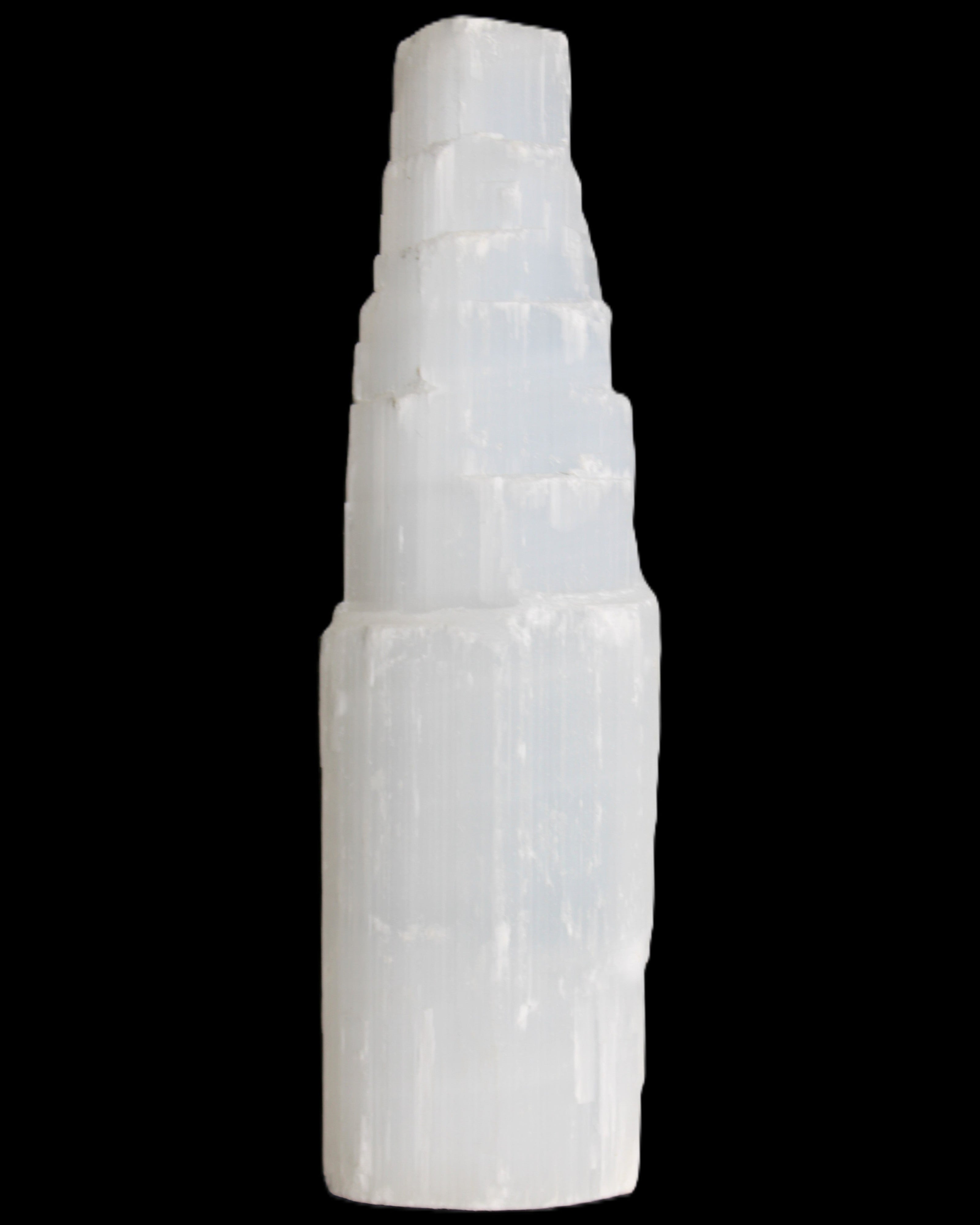 Selenite tower 52*200mm 859g in sunlight - Rocks and Things Store