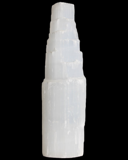 Selenite tower 52*200mm 859g in sunlight - Rocks and Things Store