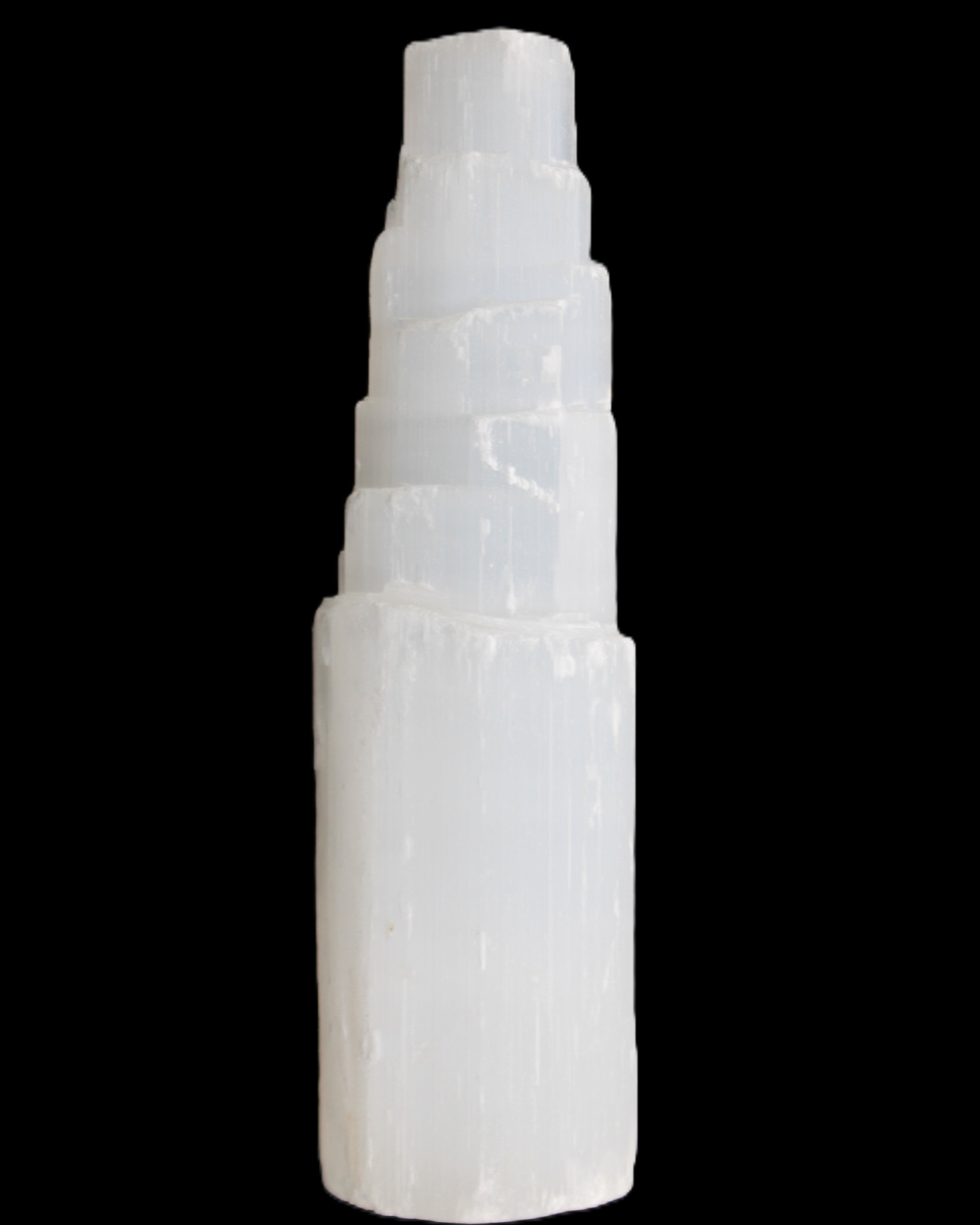 Selenite tower 52*200mm 859g in sunlight - Rocks and Things Store
