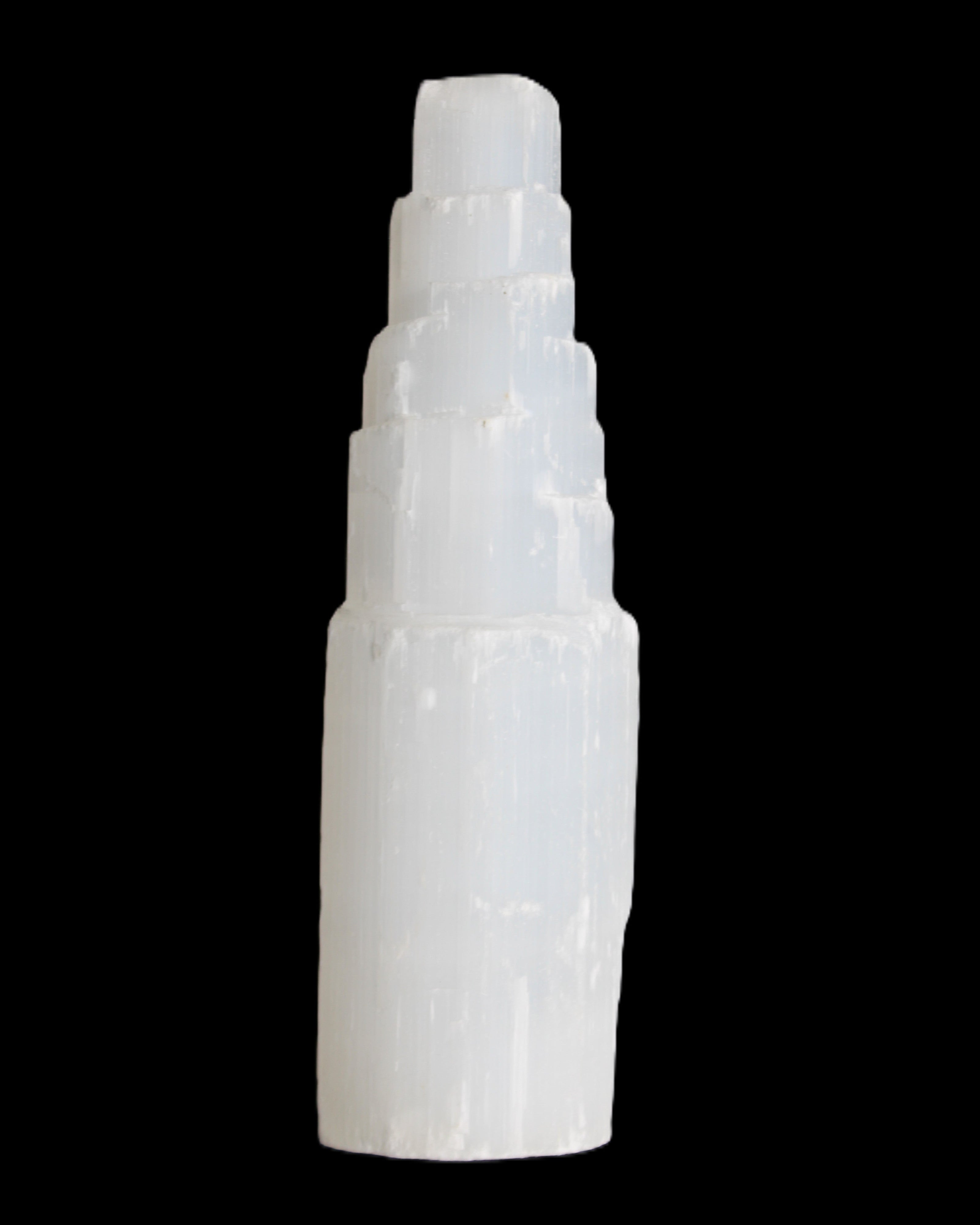 Selenite tower 52*200mm 859g in sunlight - Rocks and Things Store