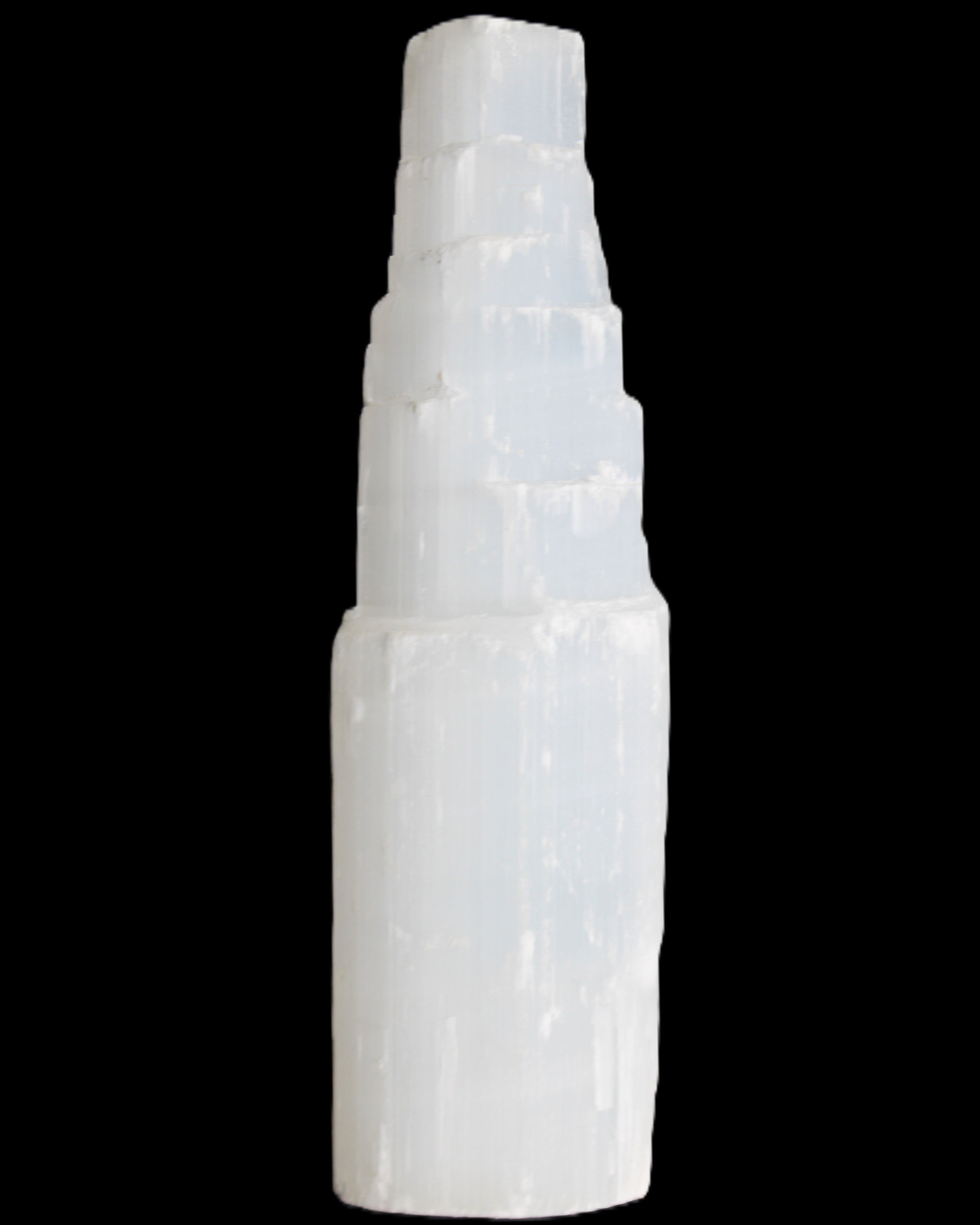 Selenite tower 52*200mm 859g in sunlight - Rocks and Things Store