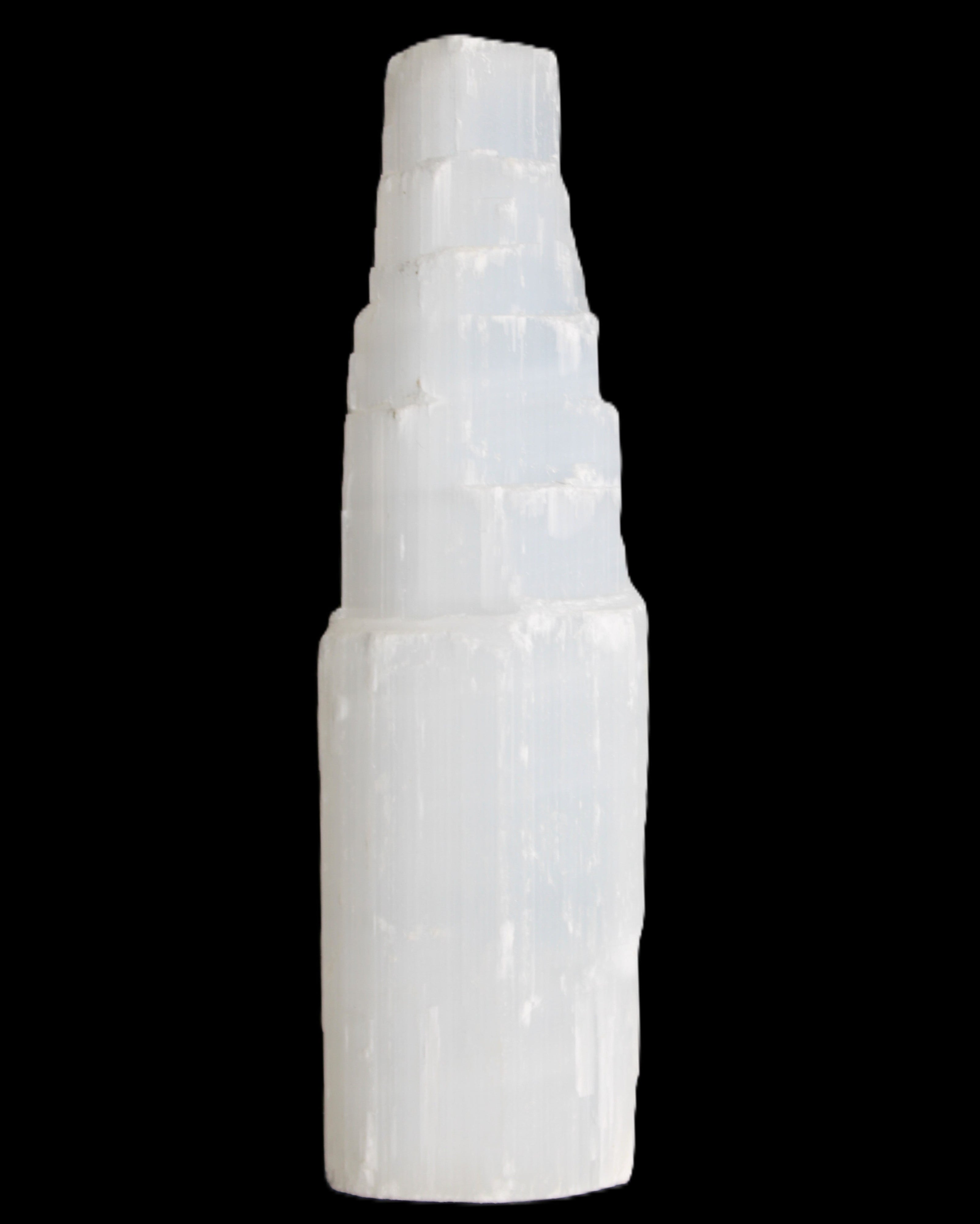 Selenite tower 52*200mm 859g in sunlight - Rocks and Things Store
