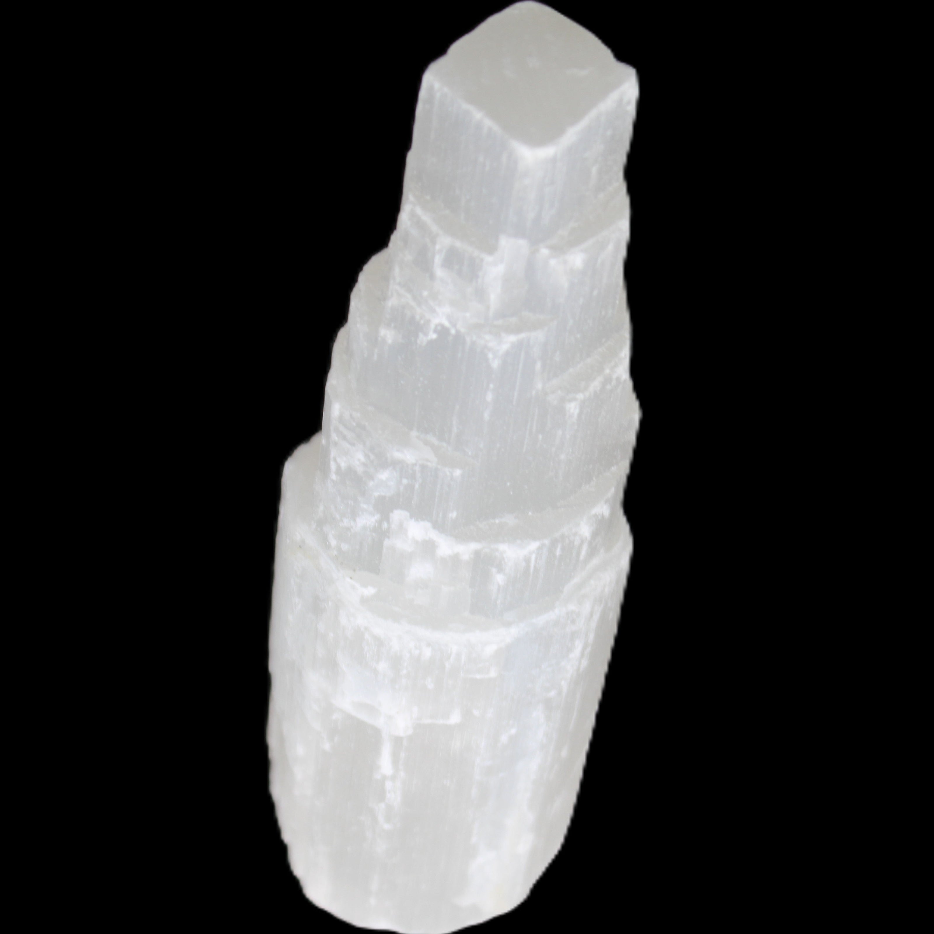 Selenite tower 52*200mm 859g in sunlight - Rocks and Things Store