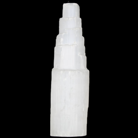 Selenite tower 52*200mm 859g in sunlight - Rocks and Things Store