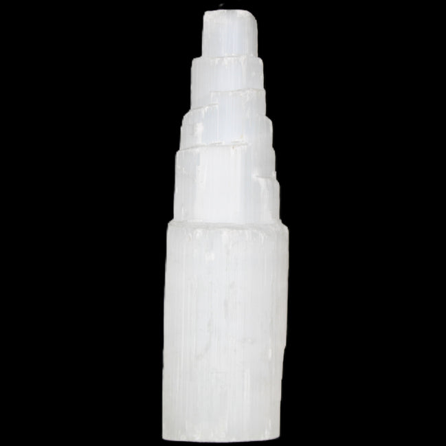Selenite tower 52*200mm 859g in sunlight - Rocks and Things Store